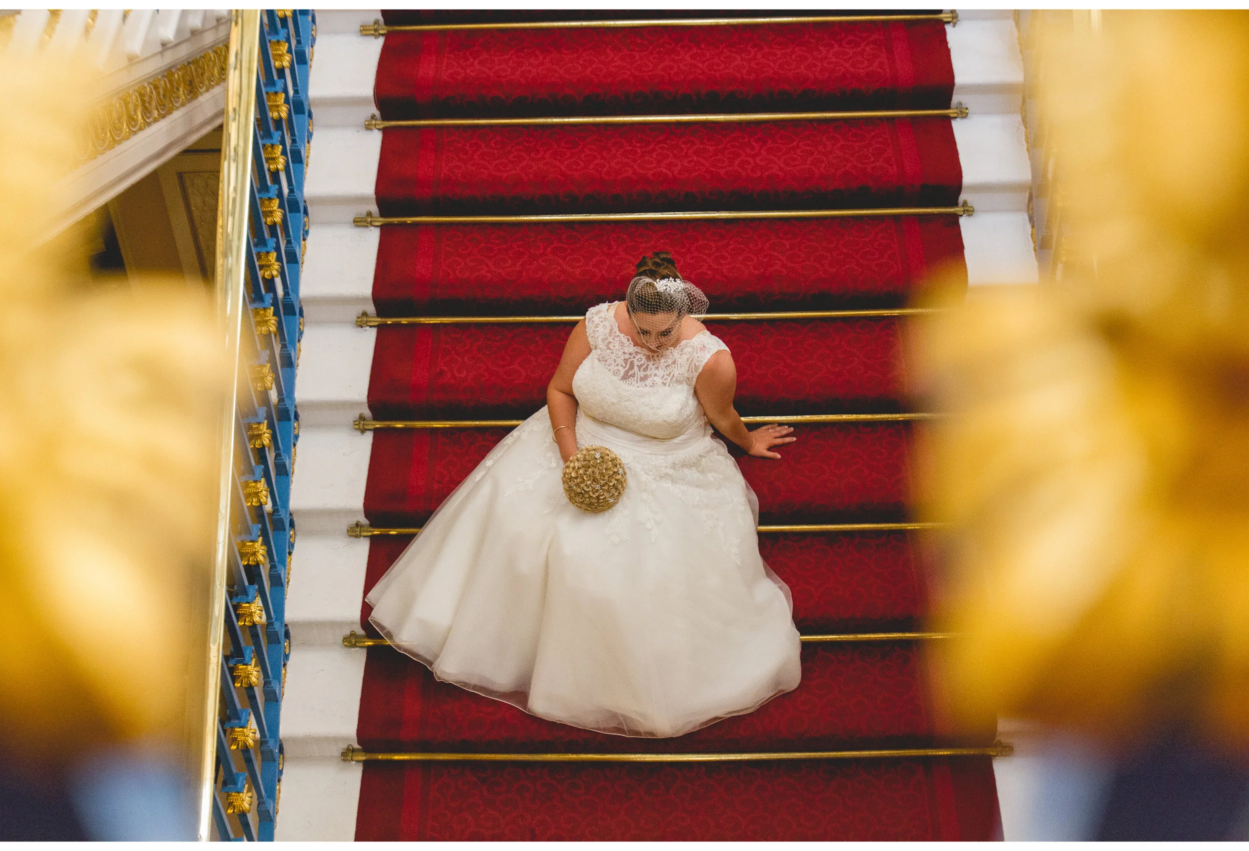 gilt stairway in the town hall 