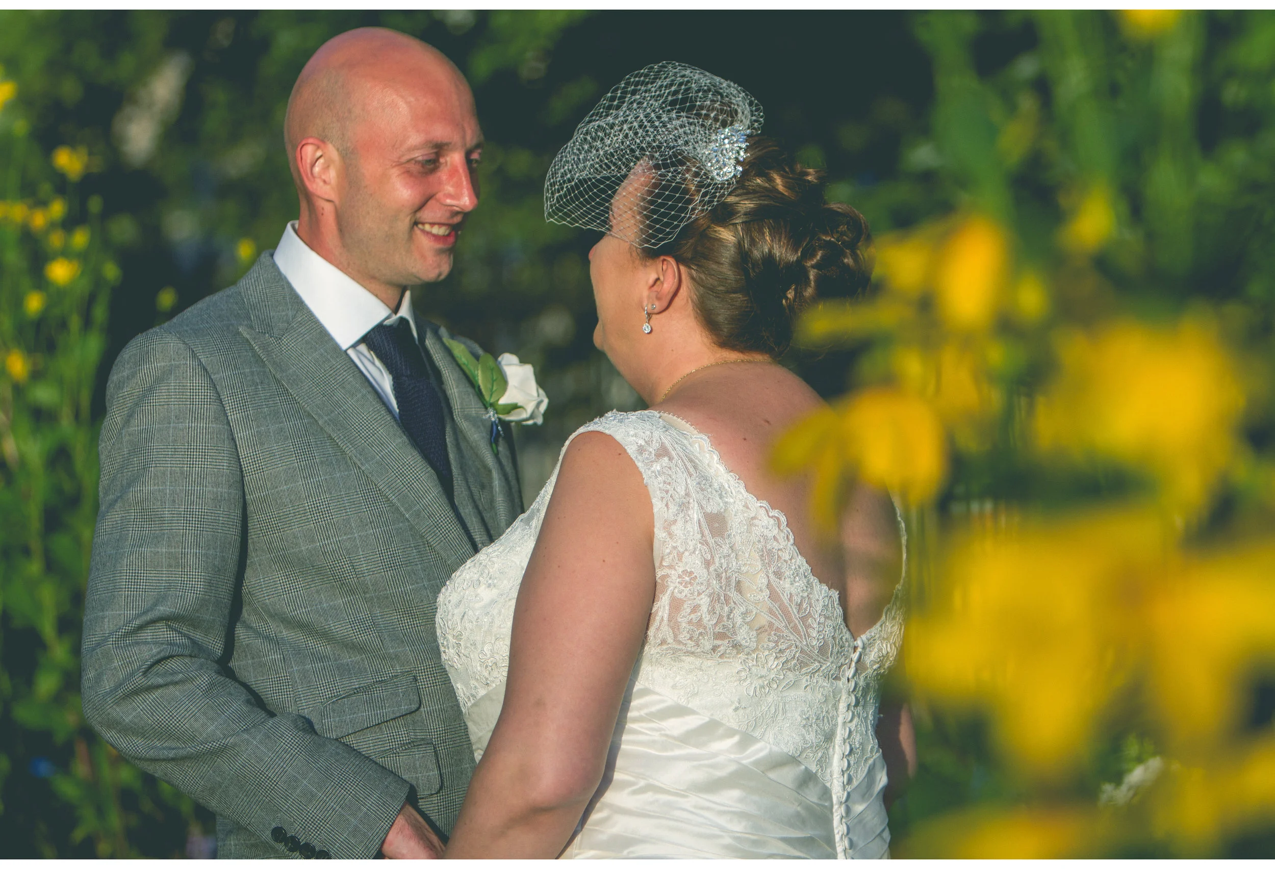 Our Lady and Saint Nicholas church garden bride and groom