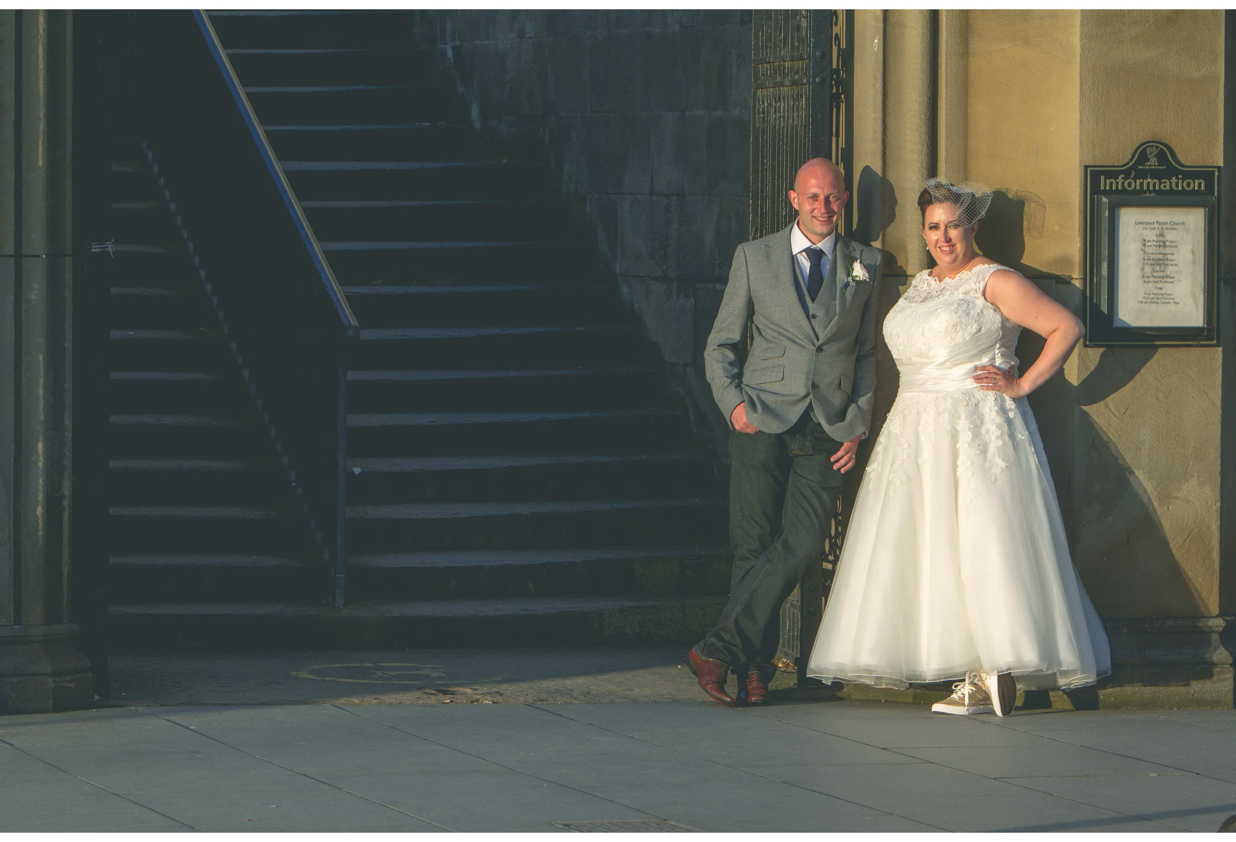Our Lady and Saint Nicholas, Liverpool steps portrait 