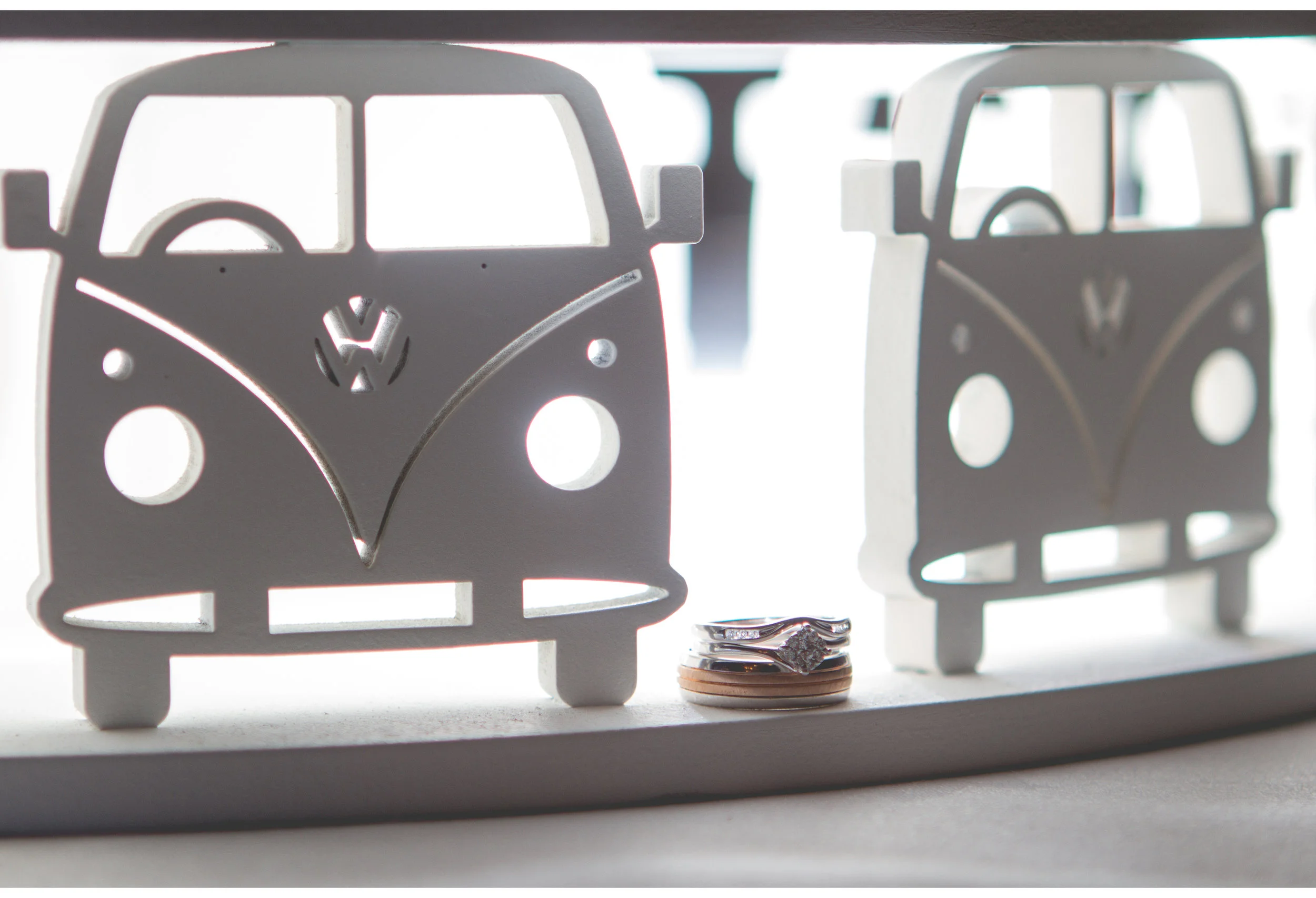 vw bus wedding bands 