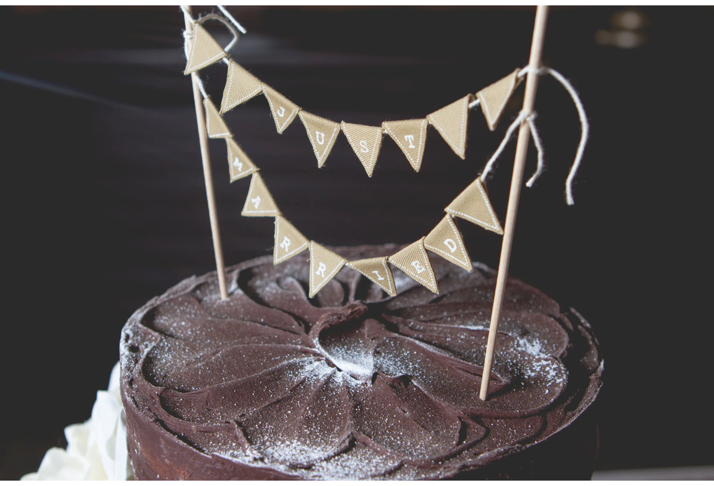 just married wedding cake 