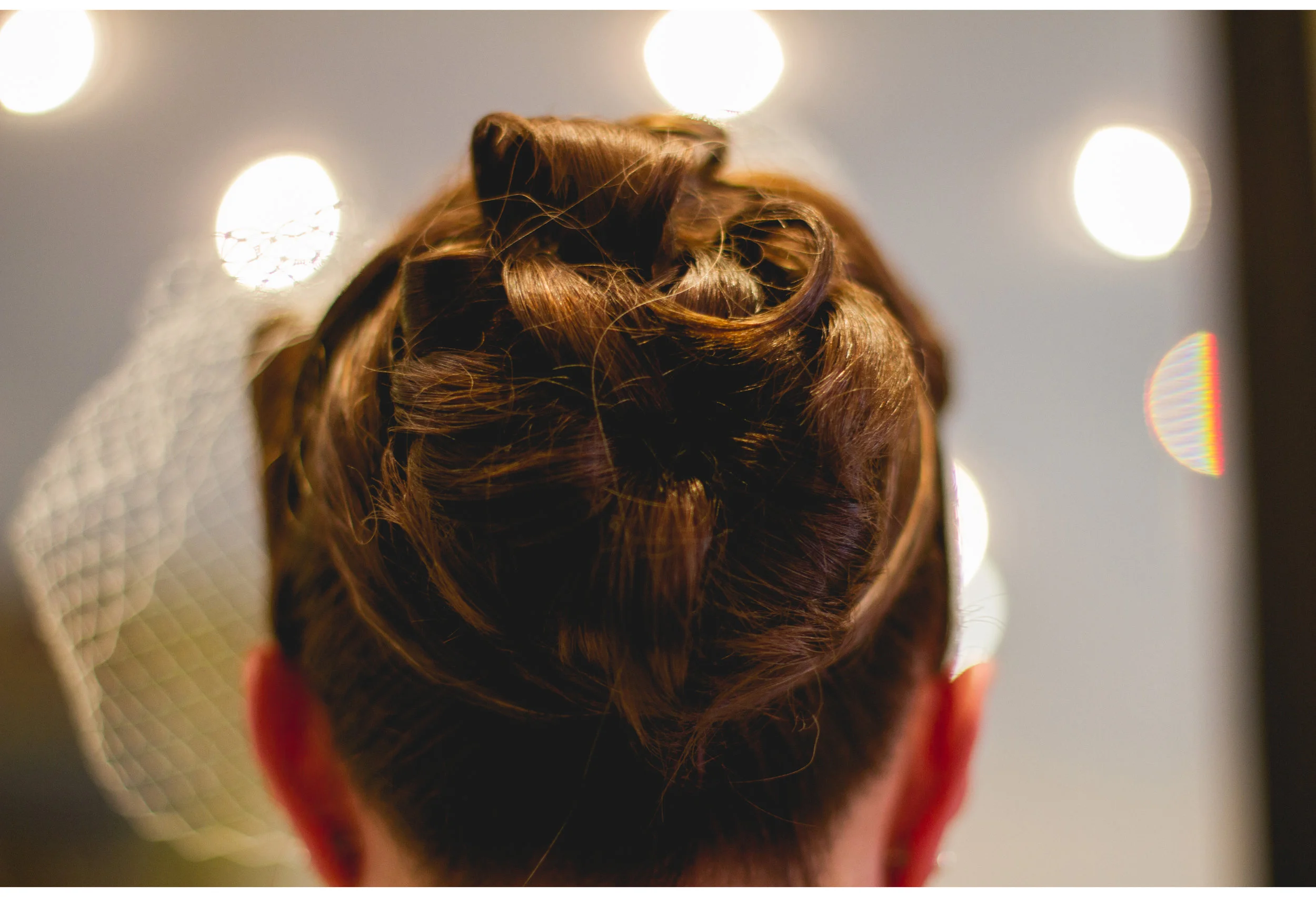 wedding hair style details 