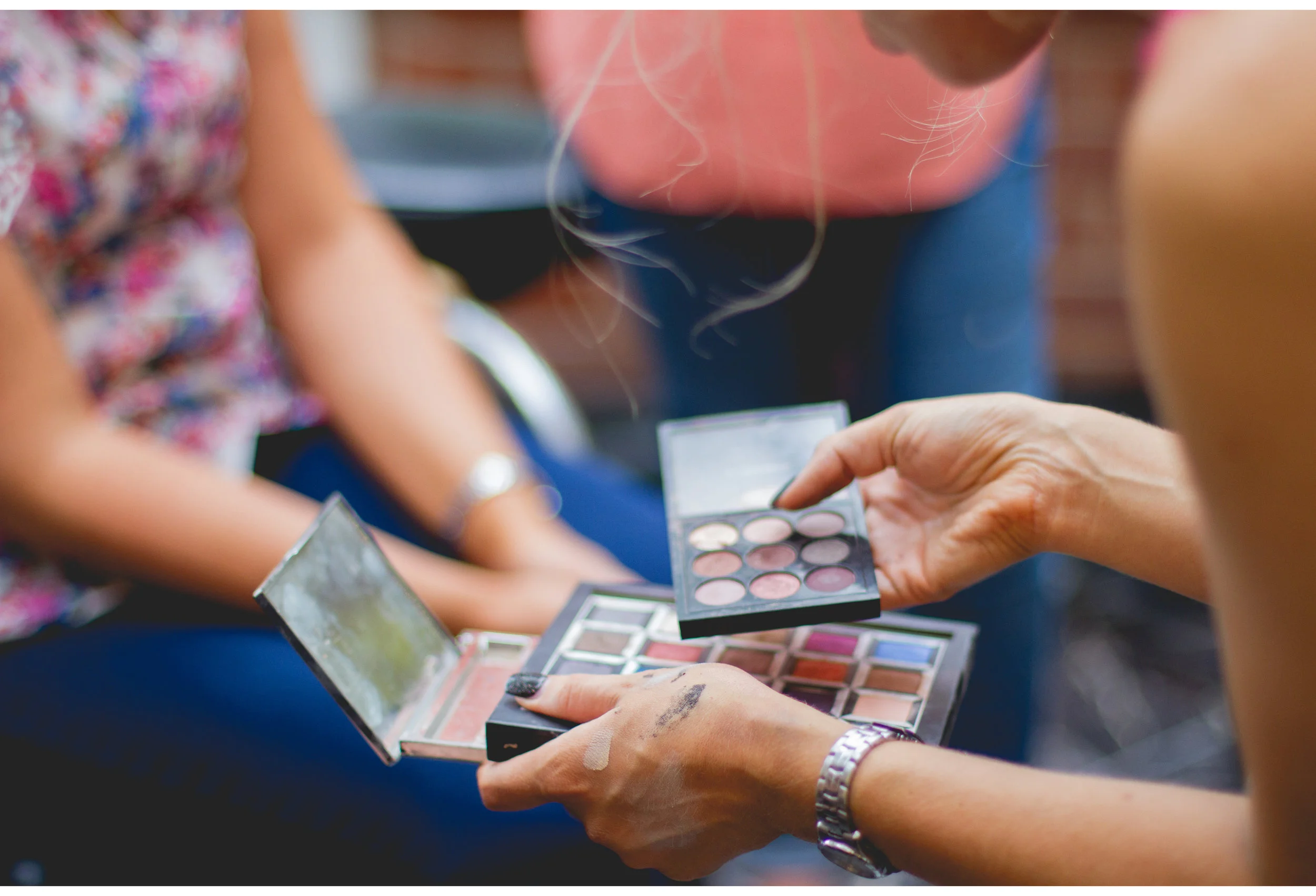 Crosby makeup artist choosing shades