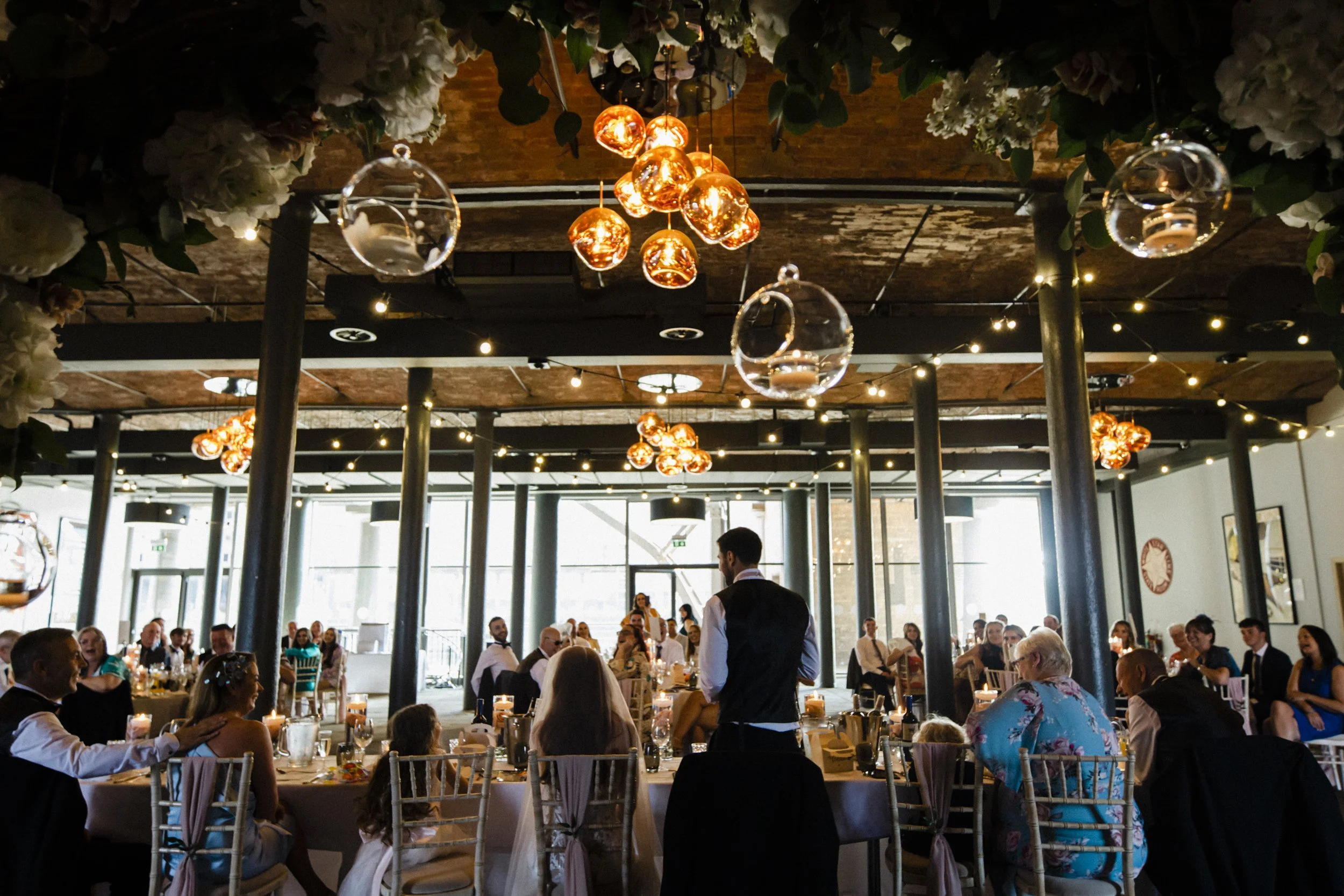  Titanic Hotel Liverpool Wedding Venue with Bride and Groom