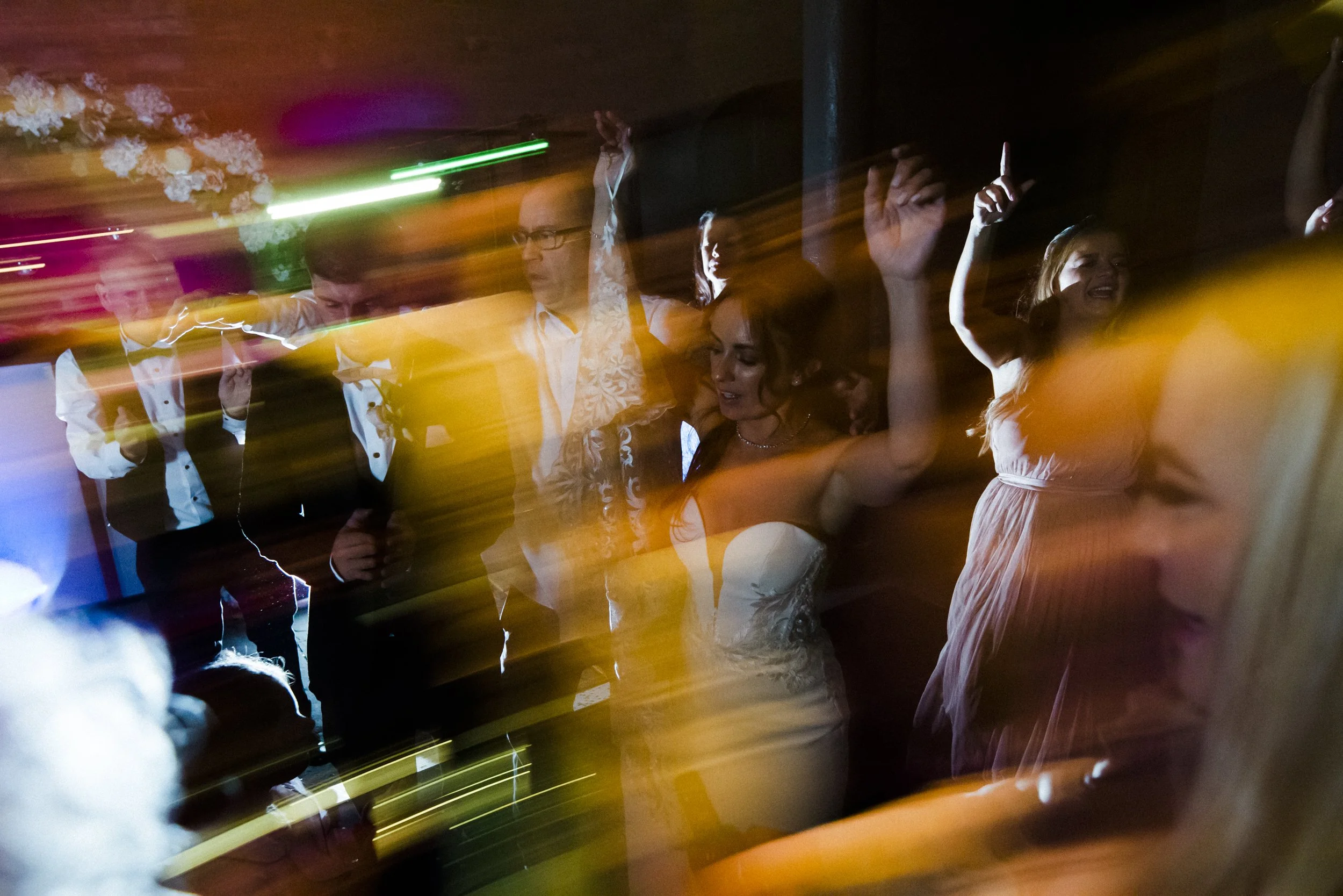 Lively Dance Floor: The Dance Floor at Titanic Hotel Liverpool Wedding Is Packed with Energetic Guests, All Partying and Celebrating in High Spirits.