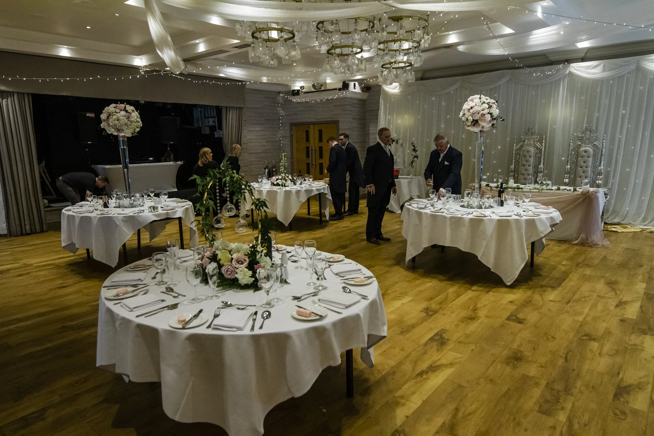 groomsmen and groom at Brook hall 