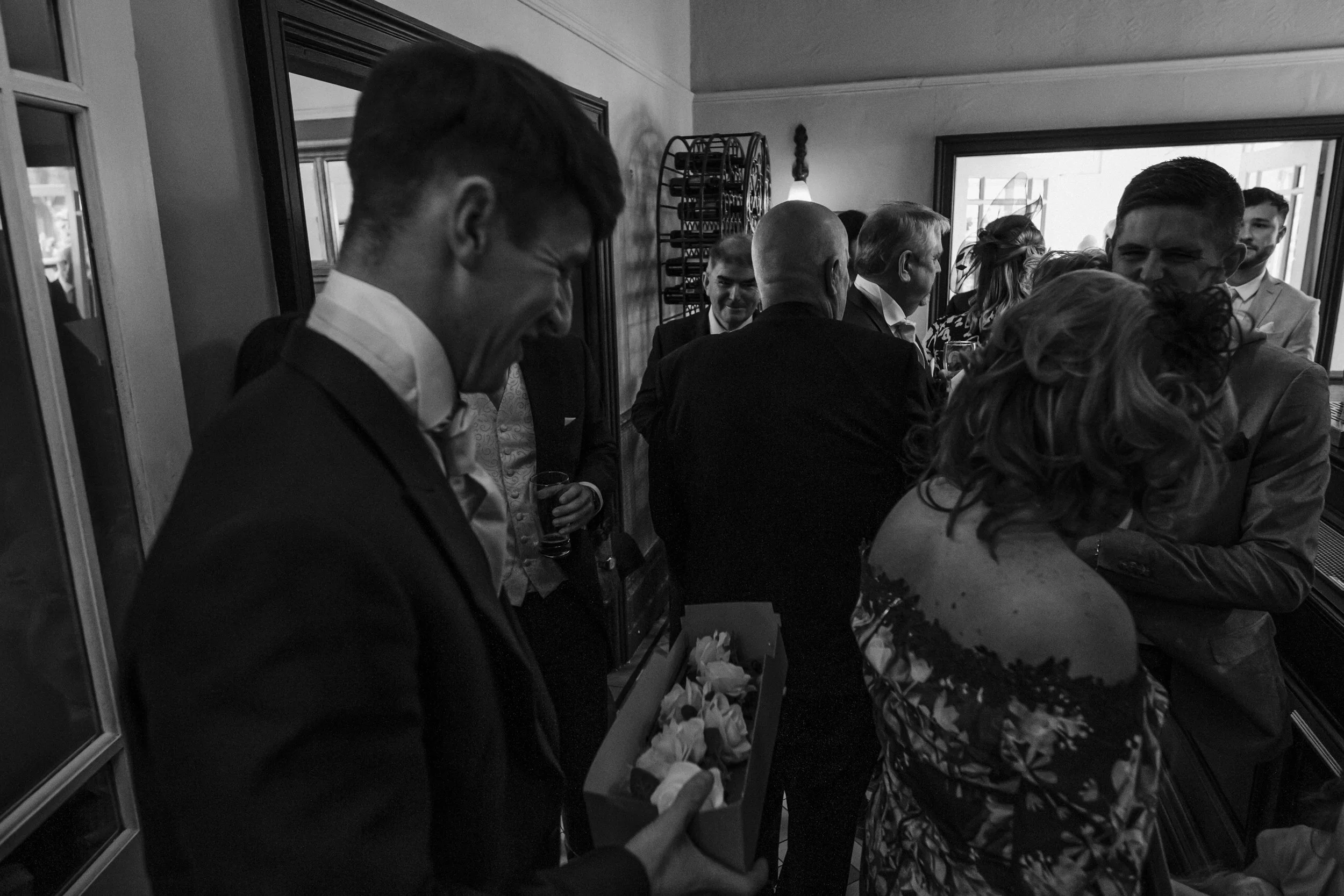 guest at brook hall awaiting to sit down for the ceremony 