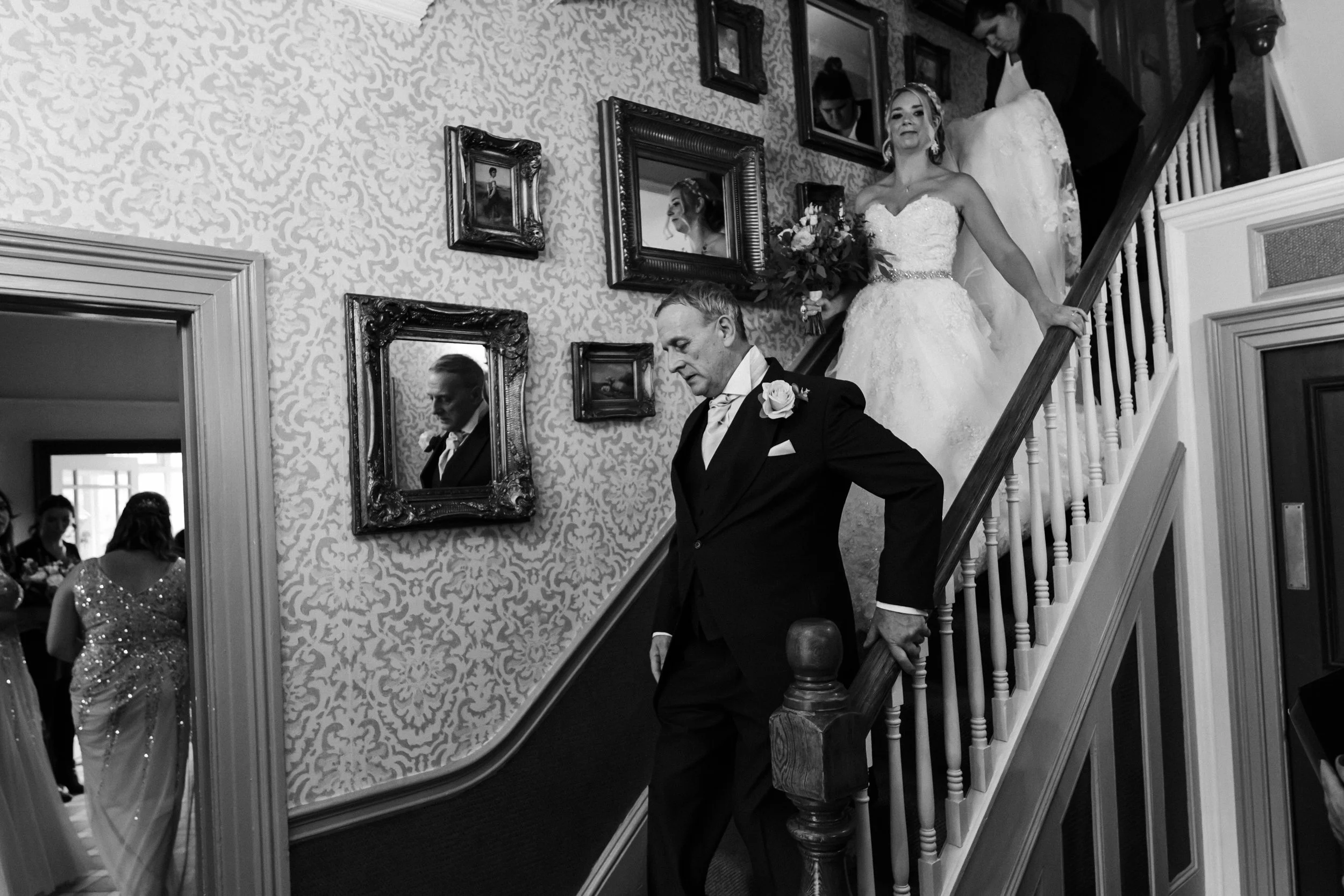 bride and father awaiting the ceremony 