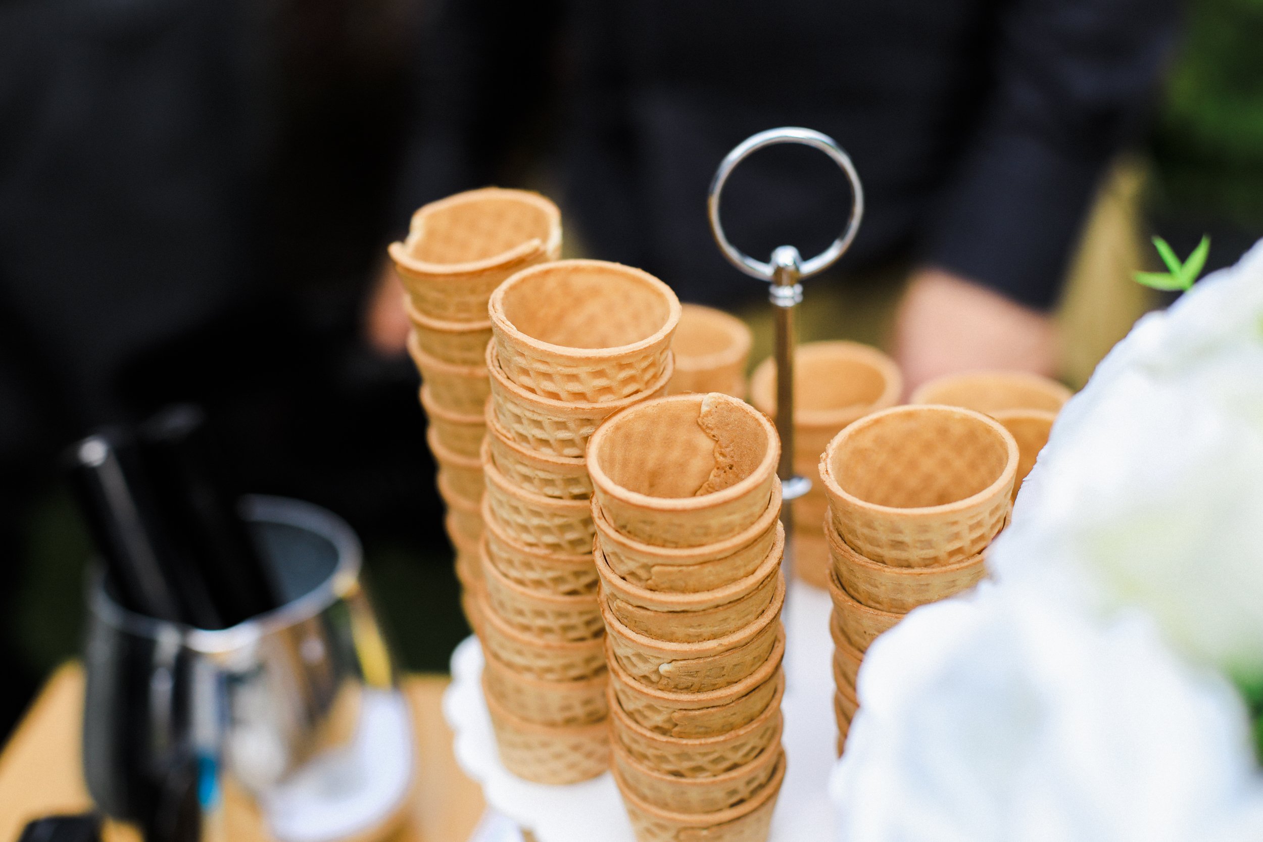 ice cream cones Brook Hall hotel wedding photography