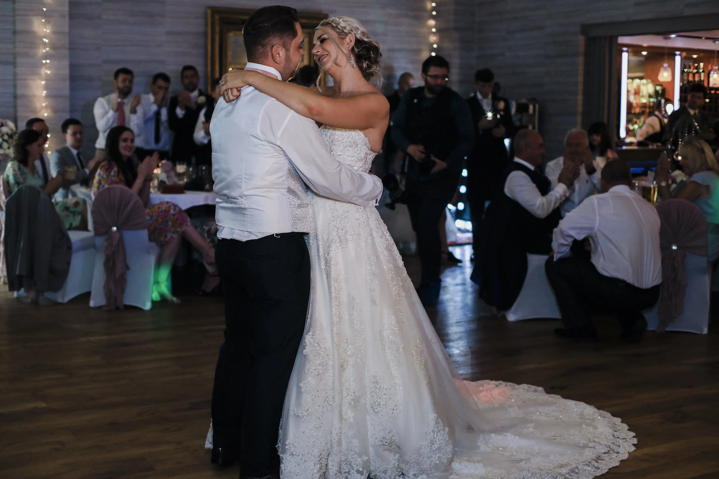 bride and grooms first dance 
