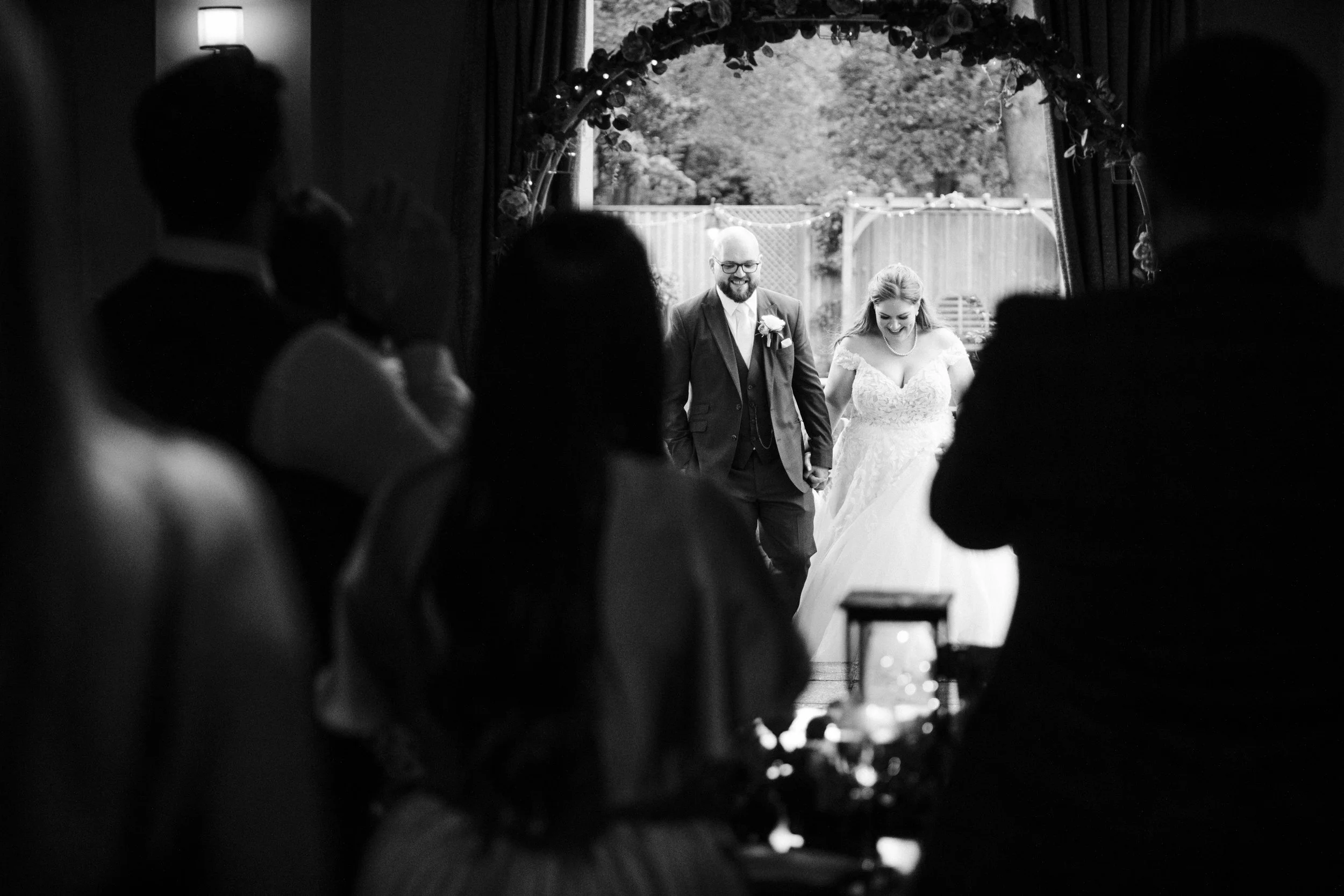 Anticipation Builds: Bride and Groom Await Announcement for Heartfelt Speeches