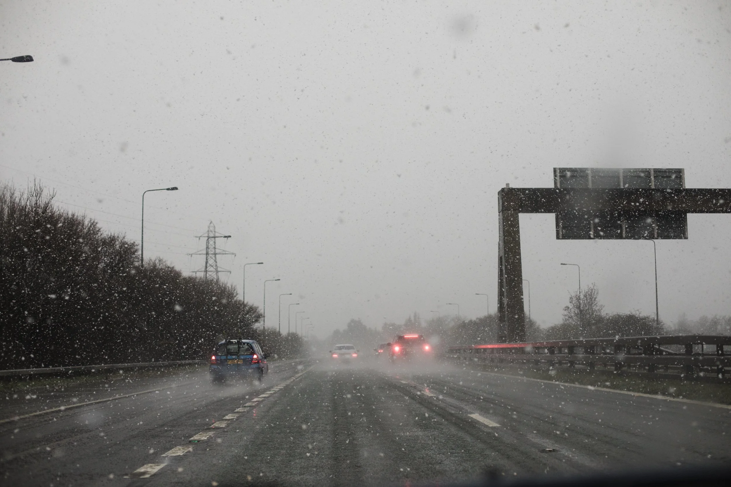 Heading to Bride Preparation with a Beautiful Snowy Scene winter wedding