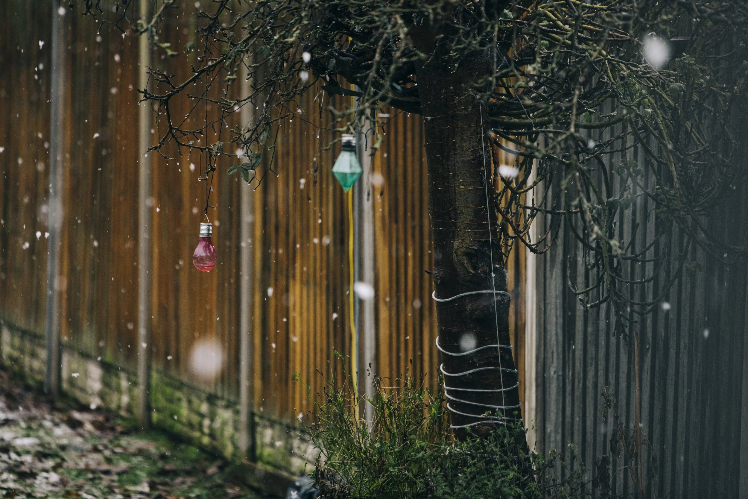 Winter Charm: Snowflakes Falling During Morning Prep for a Cosy Wirral winter Wedding.