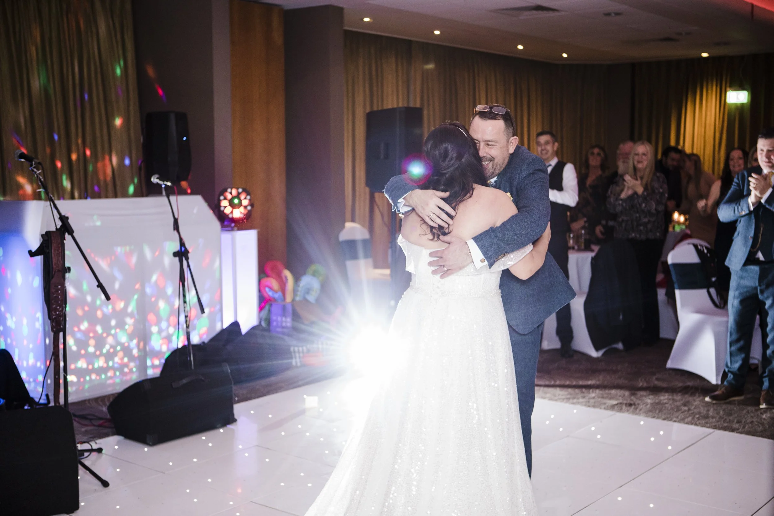 first dance Wirral Winter Wedding at the Holiday inn Ellesmere port 