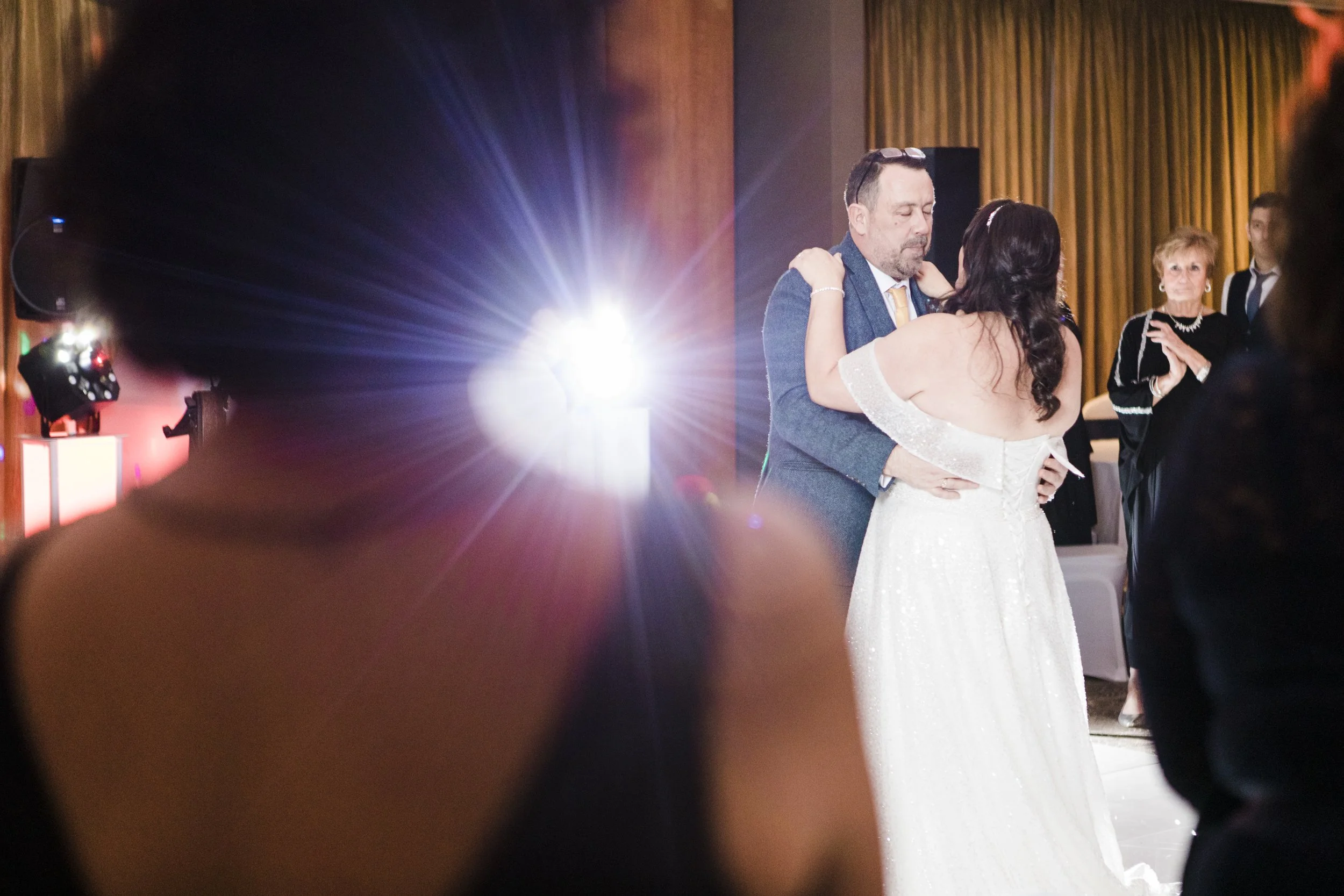 brides and grooms first dance Wirral Winter Wedding at the Holiday inn Ellesmere port 