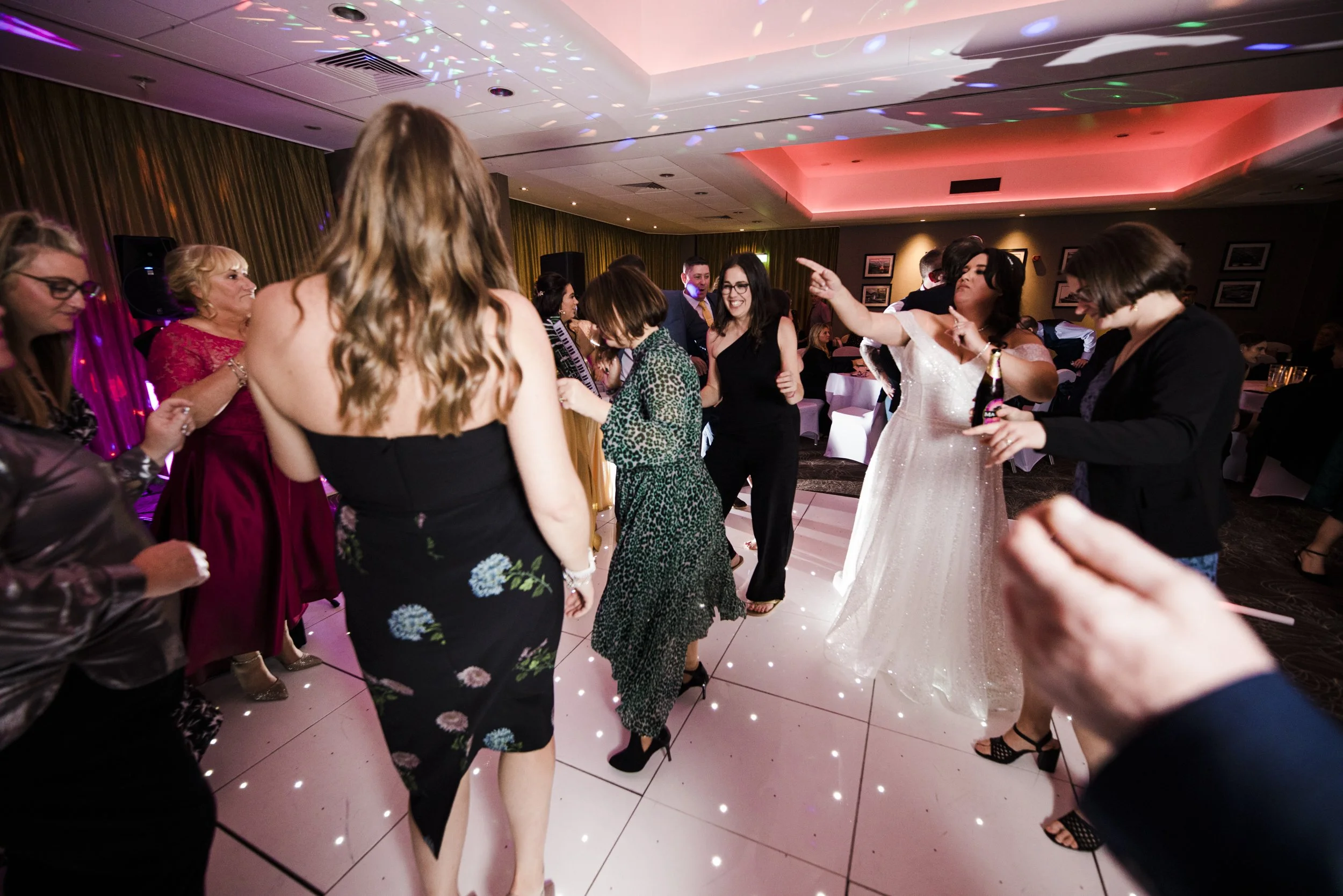 Full-On Party Mode: Dance Floor Jam-Packed with High Energy at Holiday Inn Ellesmere Port - Wirral Winter Wedding