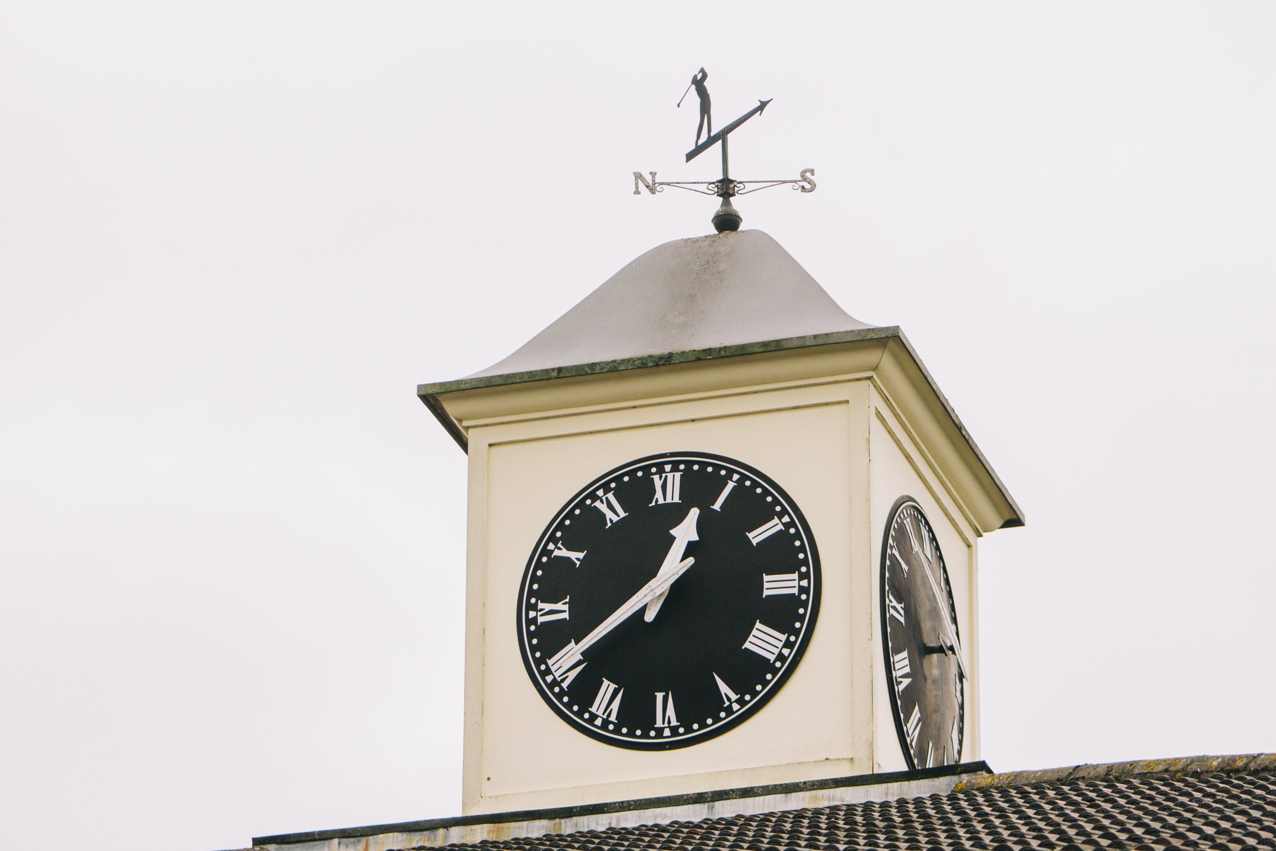 Formby Hall Sefton Wedding Photography tower clock 