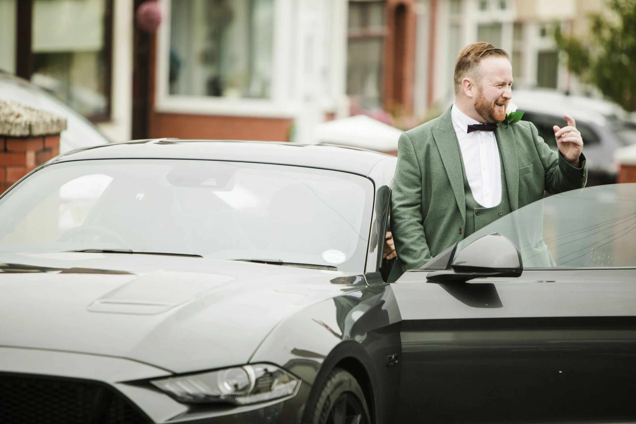 Departure in Elegance: The Groom's Stylish Exit
