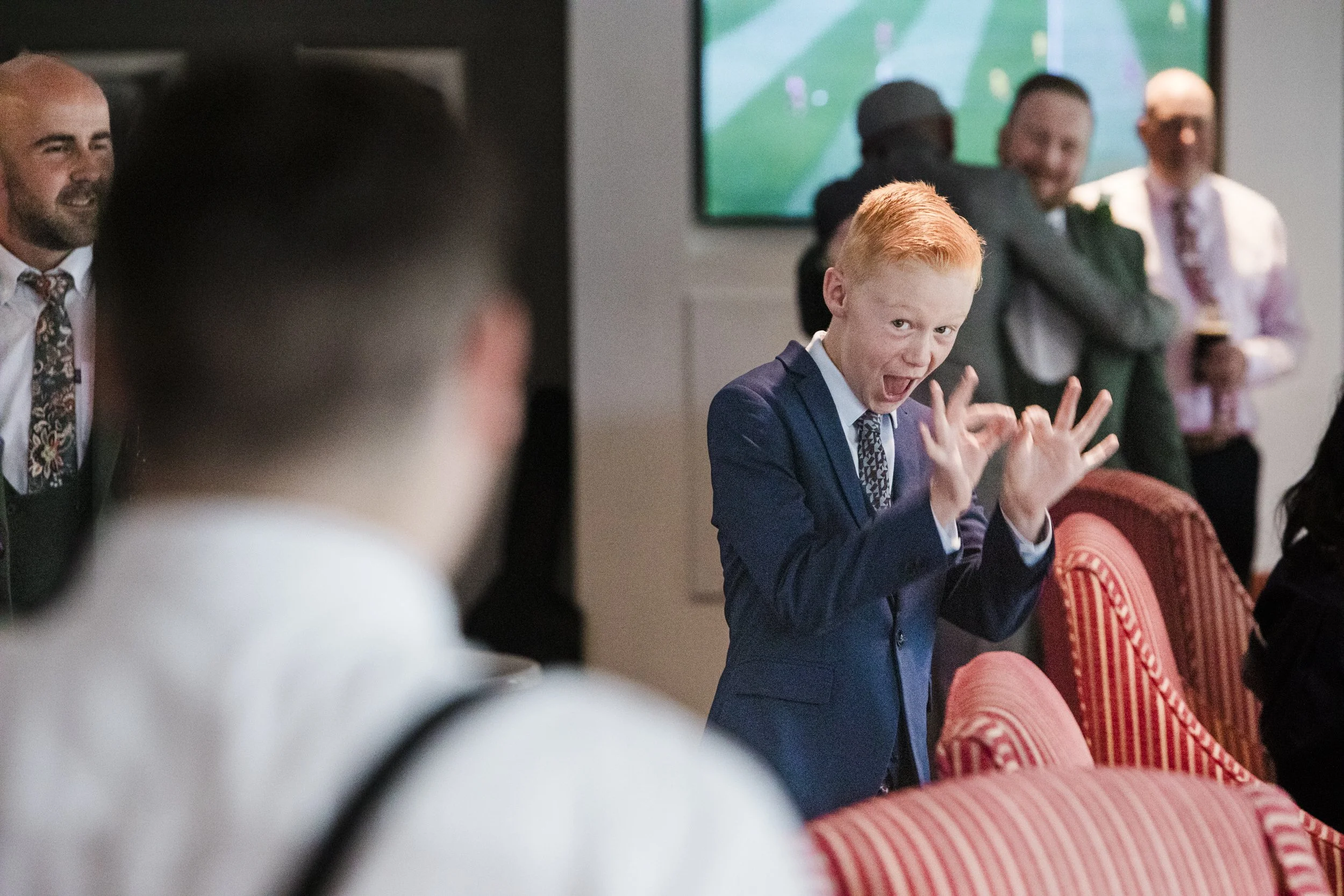 The Park Hotel Liverpool Wedding Photography: Playful Anticipation Among Guests