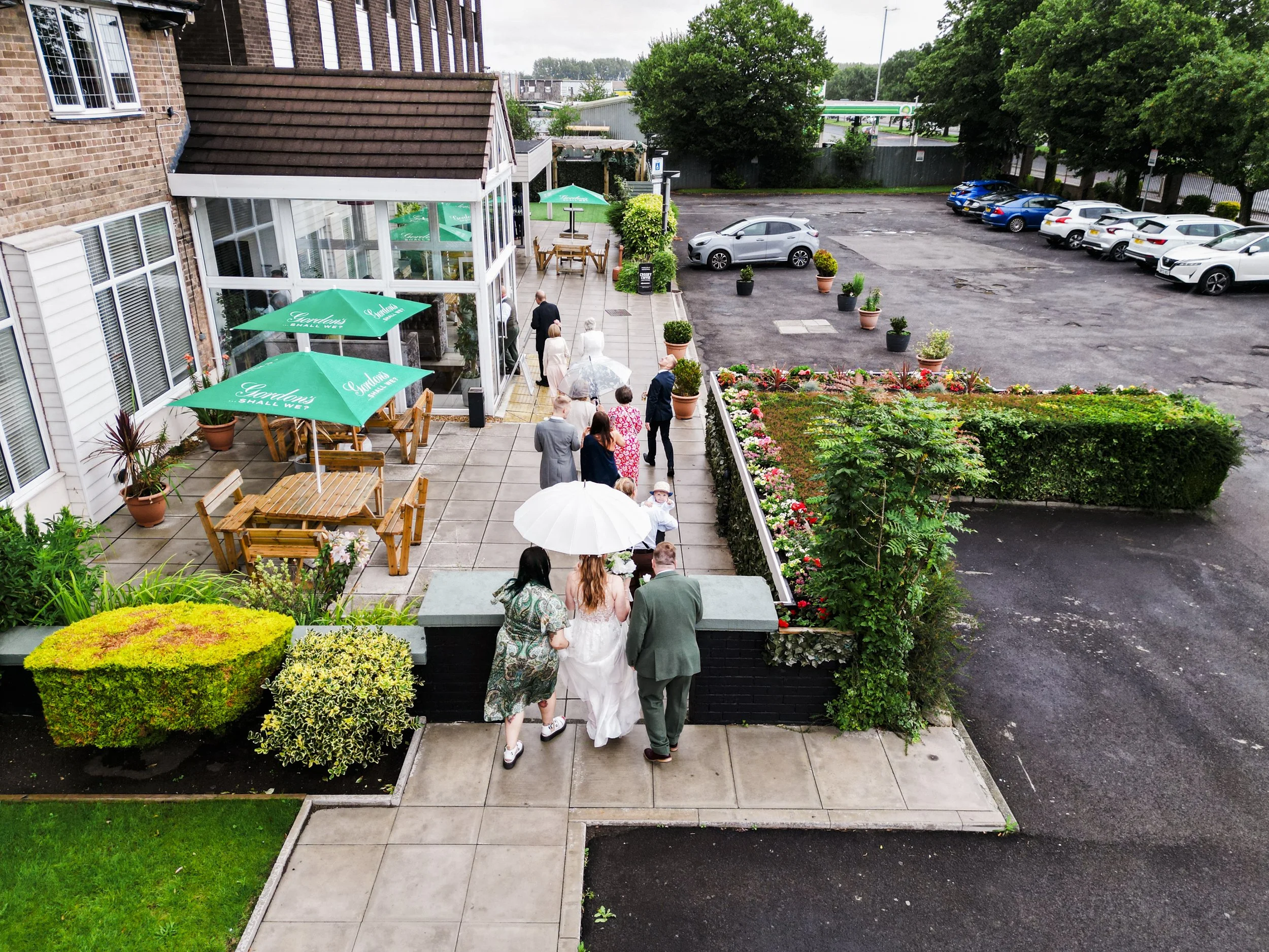 The Park Hotel Liverpool Wedding Photography: Rain Retreat - Aerial Elegance