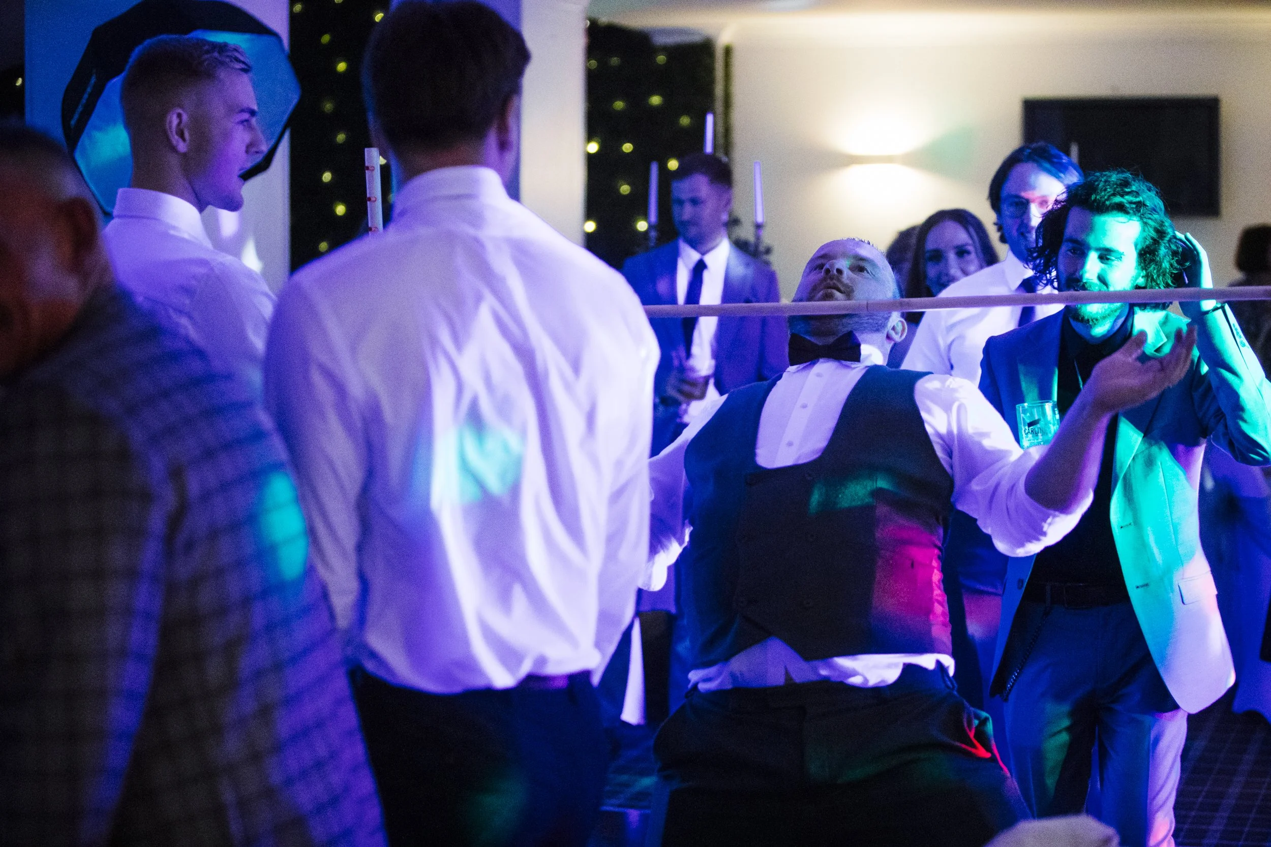 The Park Hotel Liverpool Wedding Photography: Groom's Limbo Fun