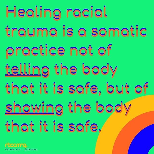 Trauma healing requires presence and embodied self-awareness that can only take place in safe, trusted spaces. ⁣
⁣
Systemic racism has created environments where Black people are continually (whether consciously, subconsciously, or unconsciously) ori