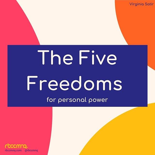 Whilst I deeply appreciate the empowering sentiment of Virginia Satir's work on the Five Freedoms, my reflections highlighted the privilege that non-Black folks are afforded. ⁣
⁣
I'm acutely aware (and have a lived experience) of how Black folks are 