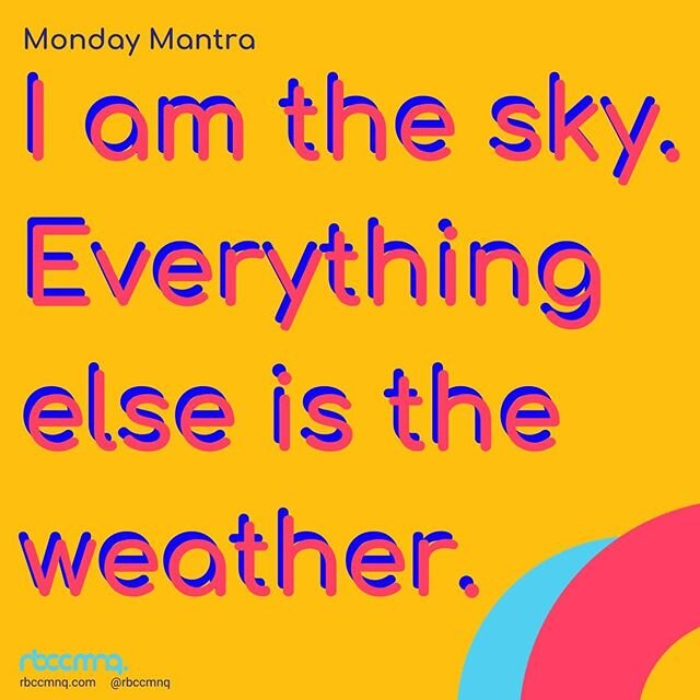 What's today's forecast? 💛 .
.
.

#monday #mondaymantra #mantraoftheday #mantra #mondaymood #emotions #feelings #obstacles #healing #iamme #letitcome #letitgo #sitwithit #mentalhealth #blackmentalhealth #rbccmnq