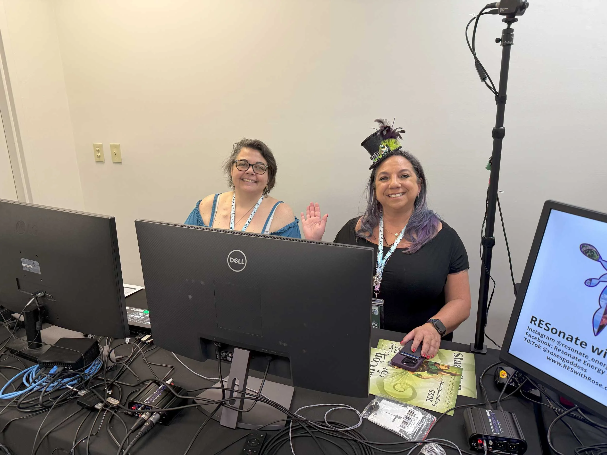 Stacy and Jen volunteering at StaarCon 5.