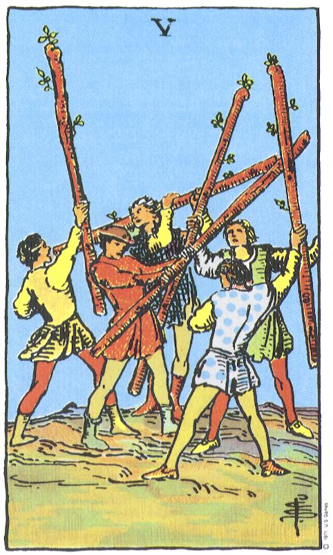RWS Five of Wands