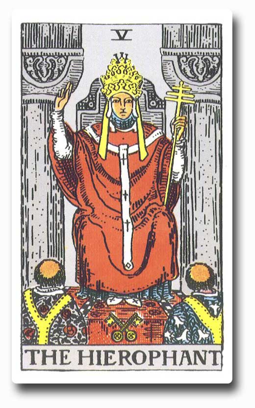 The Hierophant is card 5 of the Major Arcana