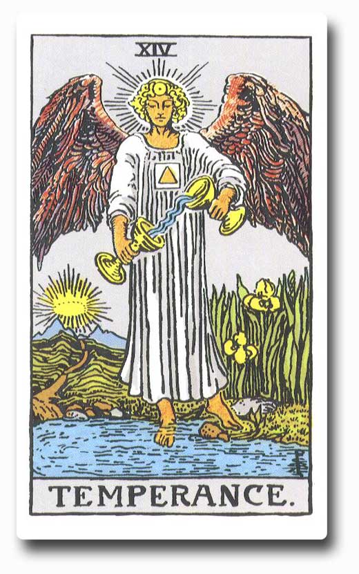 Temperance is card 14 of the Major Arcana