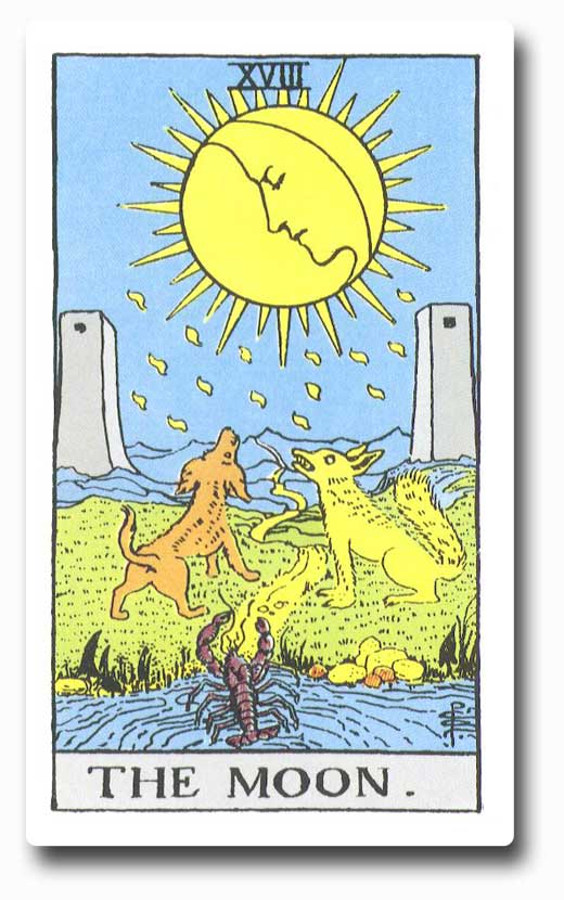 The Moon is card 18 of the Major Arcana