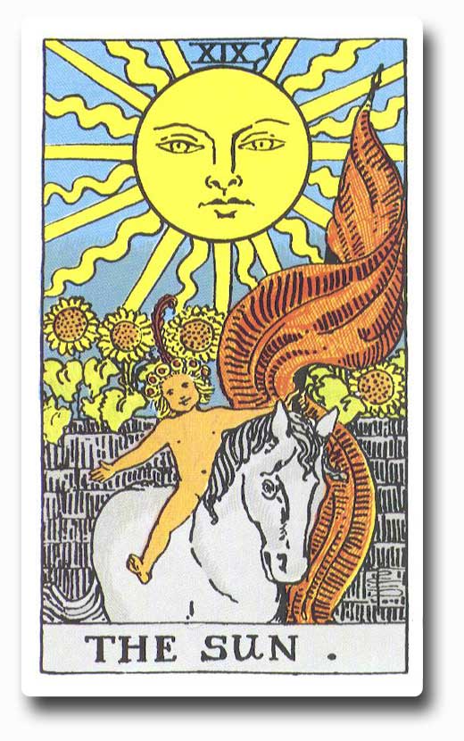 The Sun is card 19 of the Major Arcana