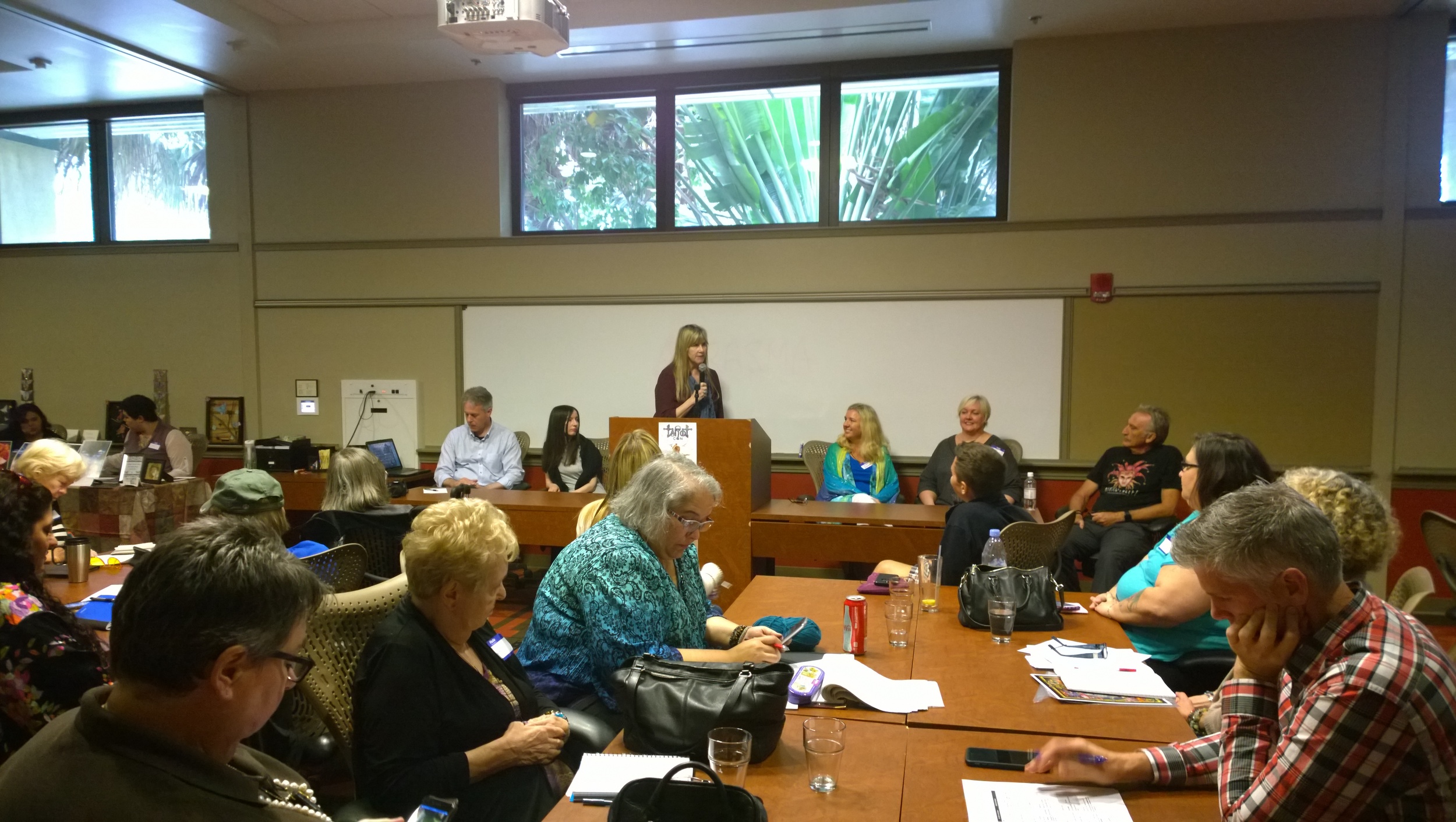  The Tarot Artists and Authors panel, moderated by Mary Ellen Collins. 
