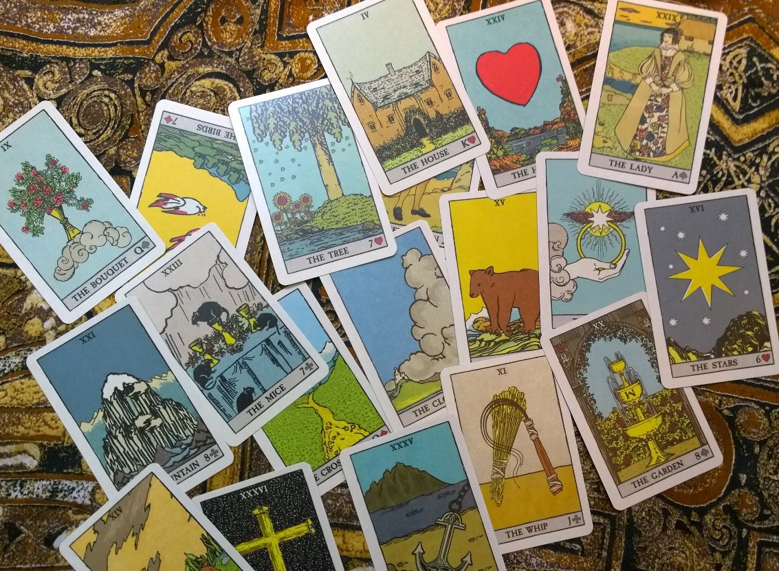 Cards from Pixie's Astounding Lenormand by Edmund Zebrowski.
