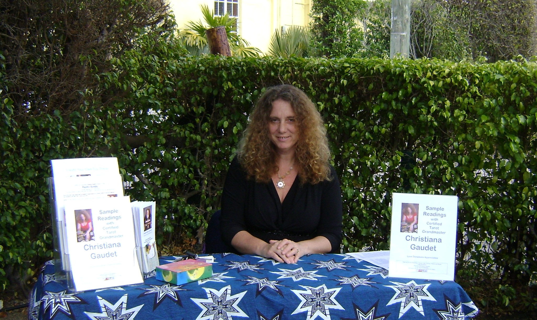 Christiana Gaudet, January, 2011, at a health fair at a chiropractic office.