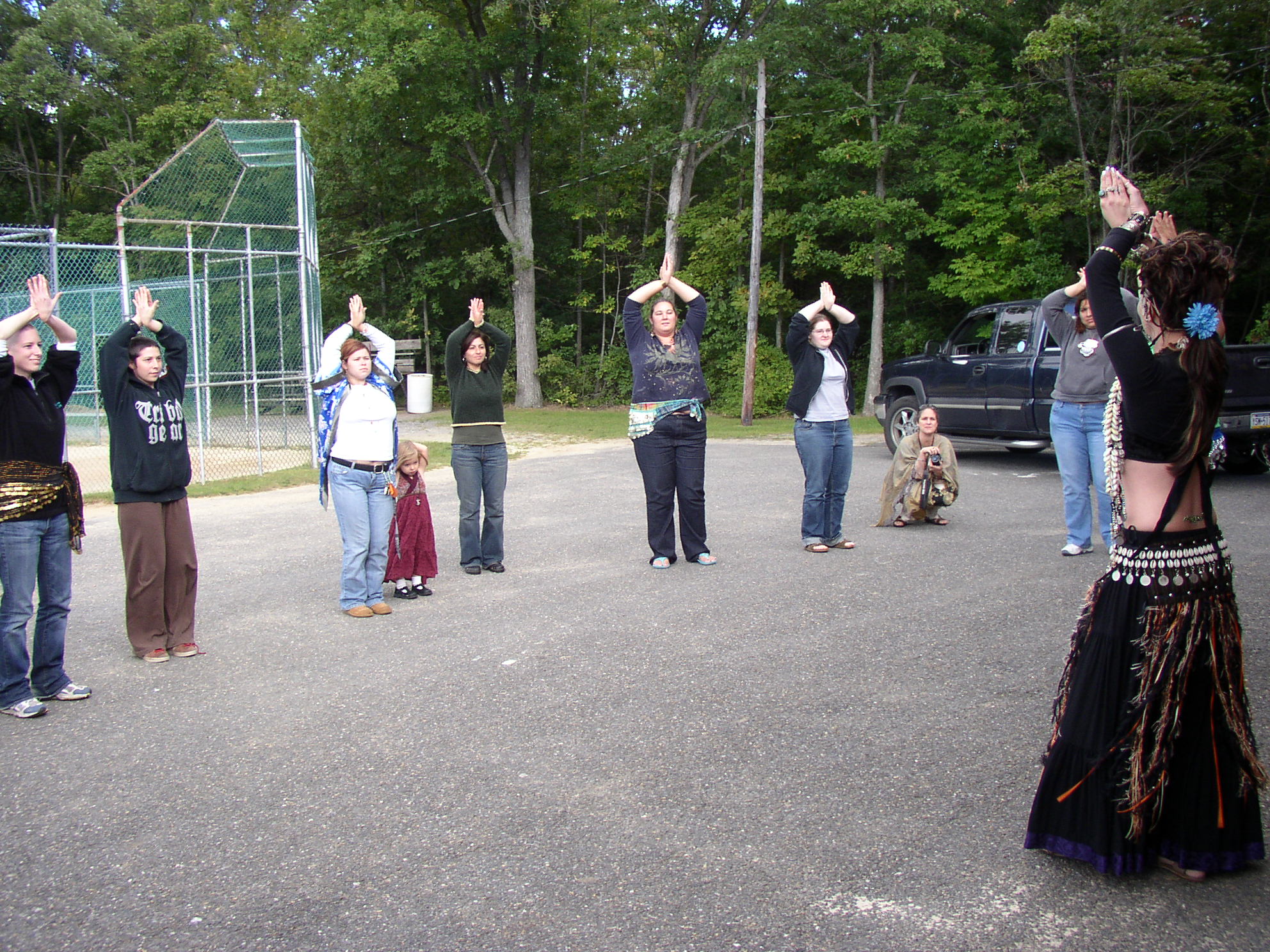 Belly dancing at the Pocono Tarot Picnic