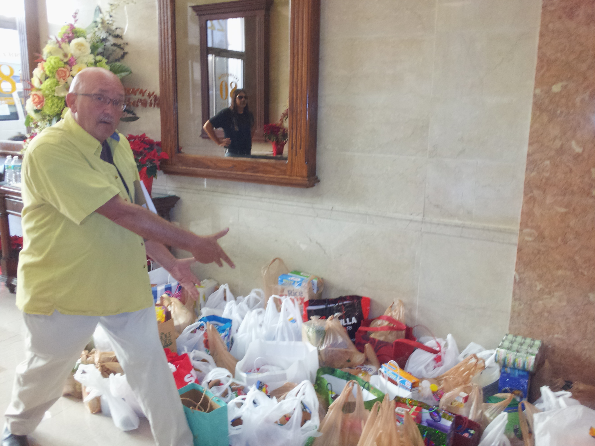 Holiday Open House 2012, at the Harvey Building in West Palm Beach. We raised a lot of food!