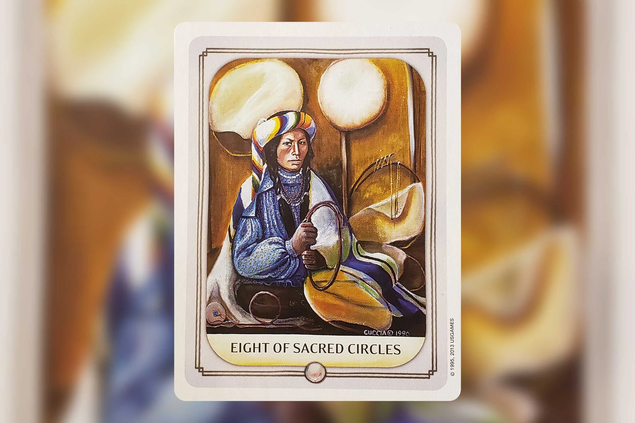 Image from Ancestral Path Tarot by Julie Cuccia-Watts, published by U.S. Games Systems, Inc. Copyright 2013, Used with permission.