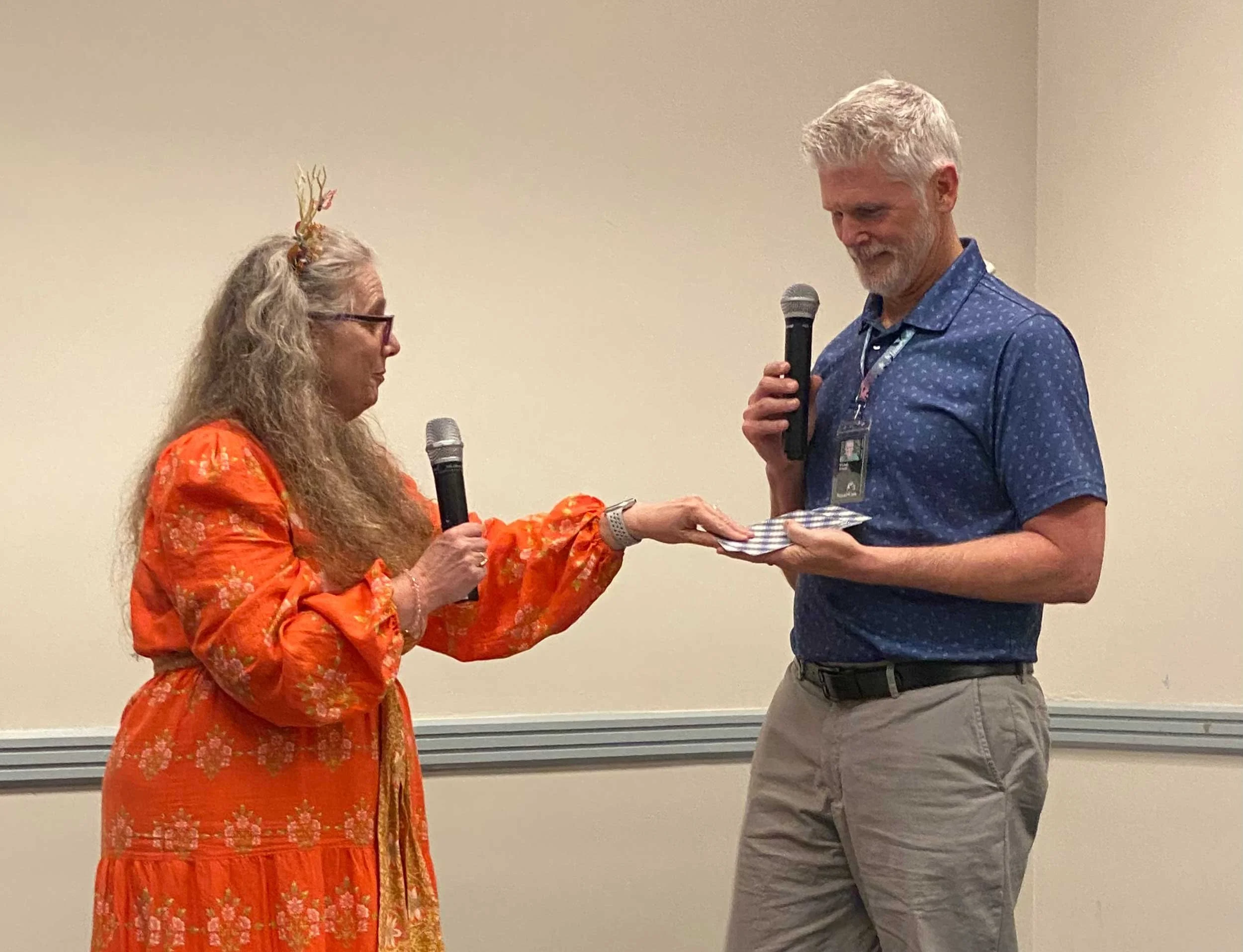 Christiana and Mitchell Osborn at the Bardic Circle at StaarCon 5.