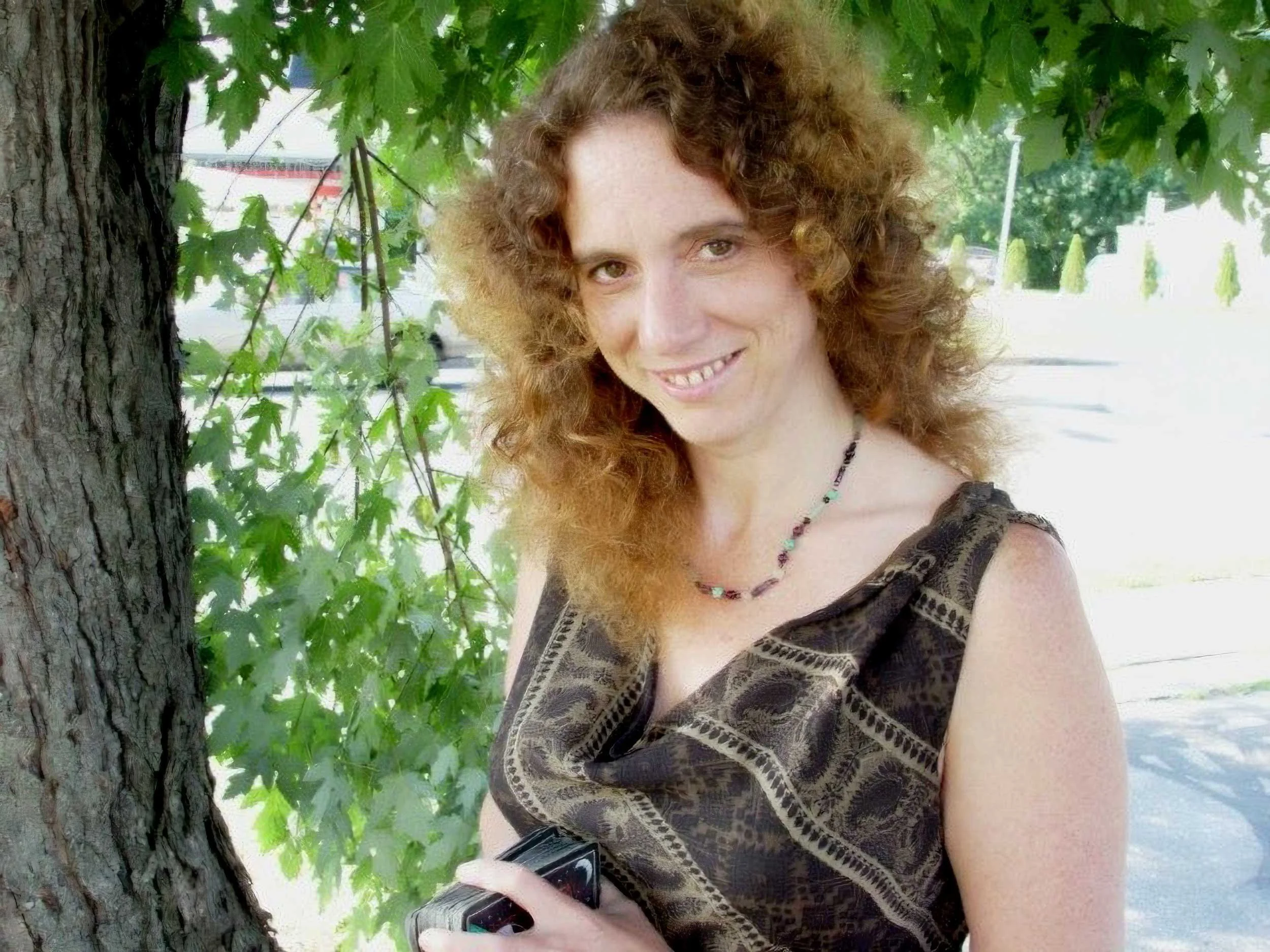 Christiana Gaudet outside her Niantic, Connecticut, office in 2003.