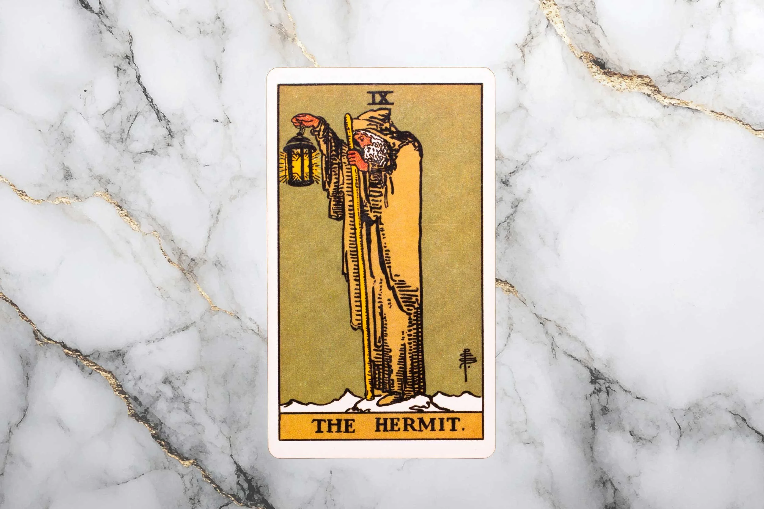 The Hermit tarot card.