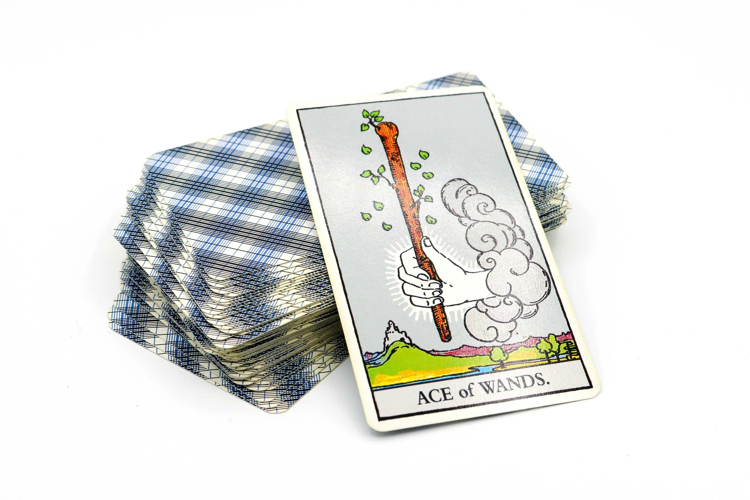 The Ace of Wands tarot card.