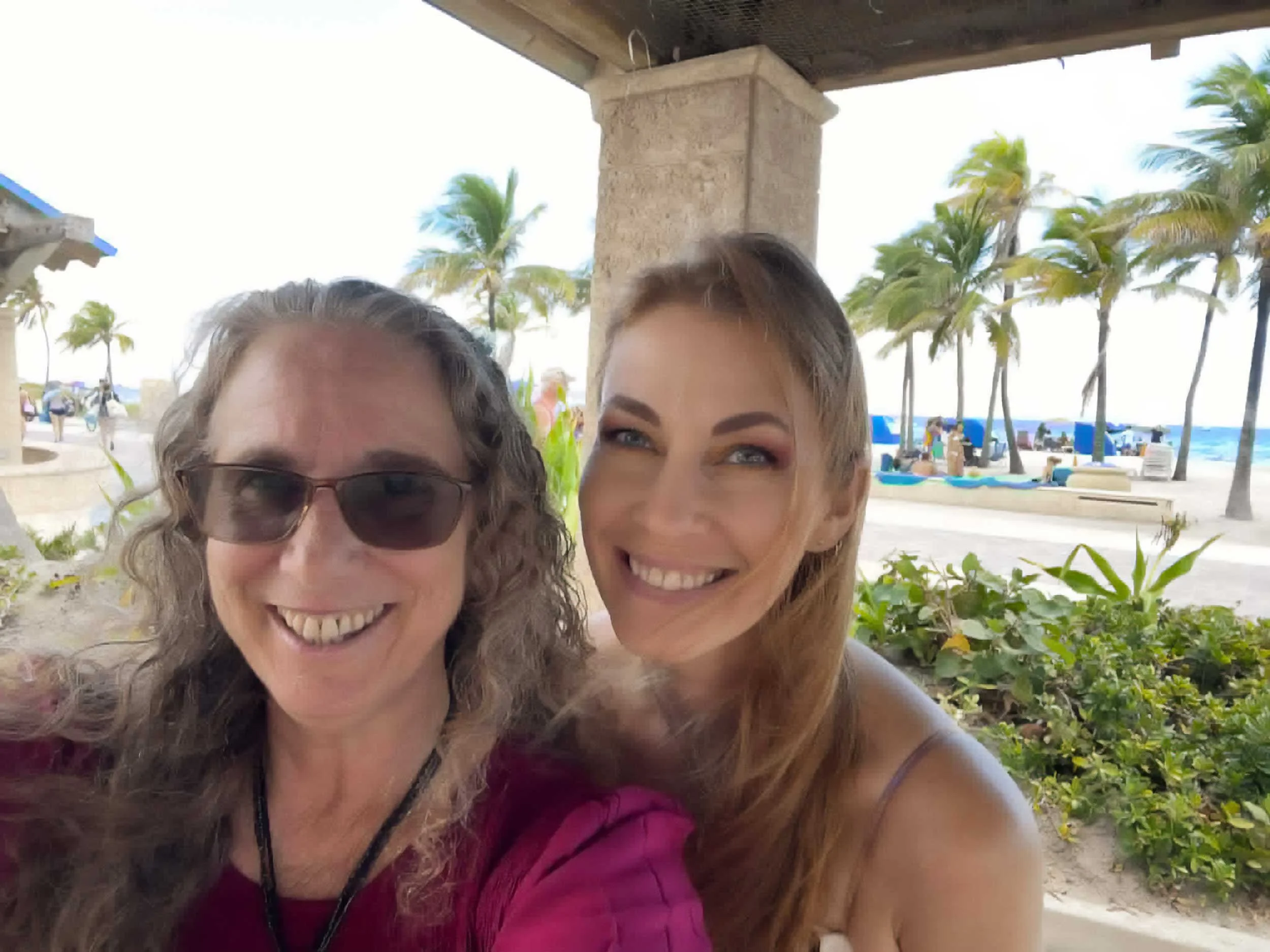 Christiana Gaudet and Amy Forman entertaining at a party in Hollywood, FL, 2023.