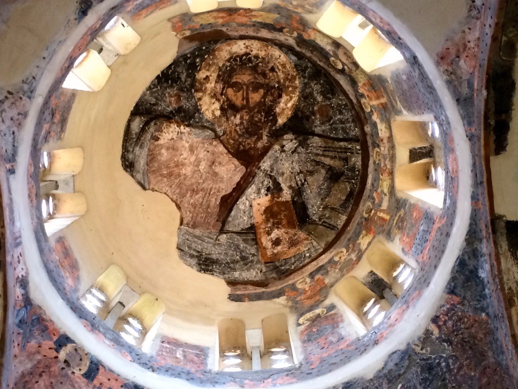 Jesus as "Pantocrator" - the "Ruler of All" - in the Agora in Athens.