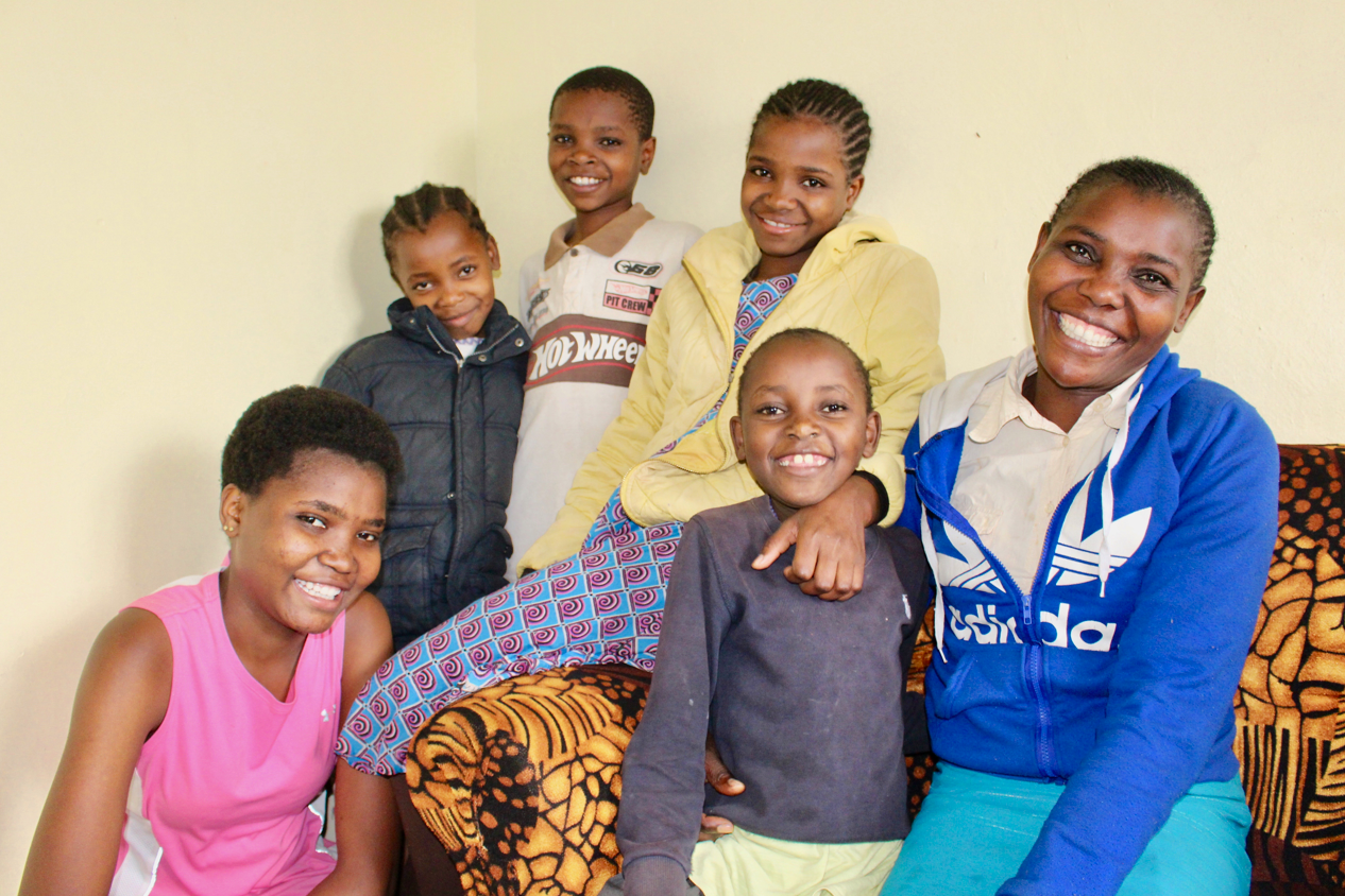 The IAMercy Village: Janet with her daughters Nancy, Juliet, Winnie Glory, Winnie Frida and her son Aggrey