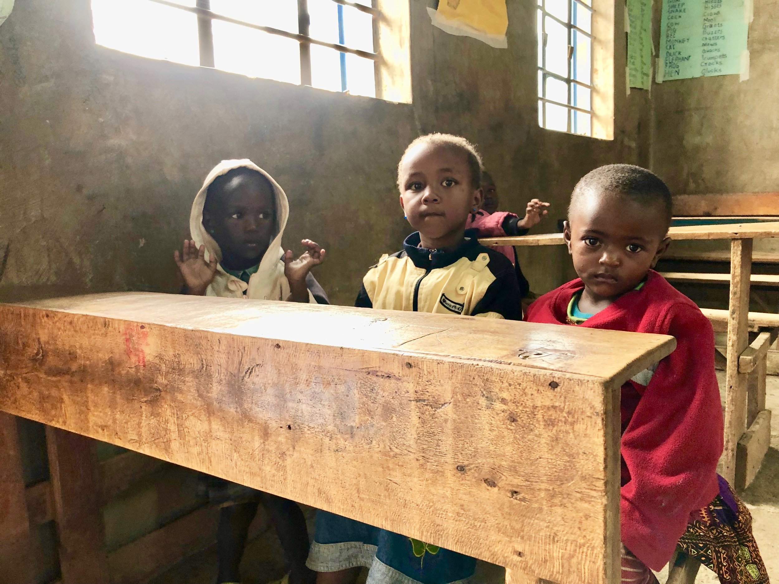 Some of the kids in the youngest class