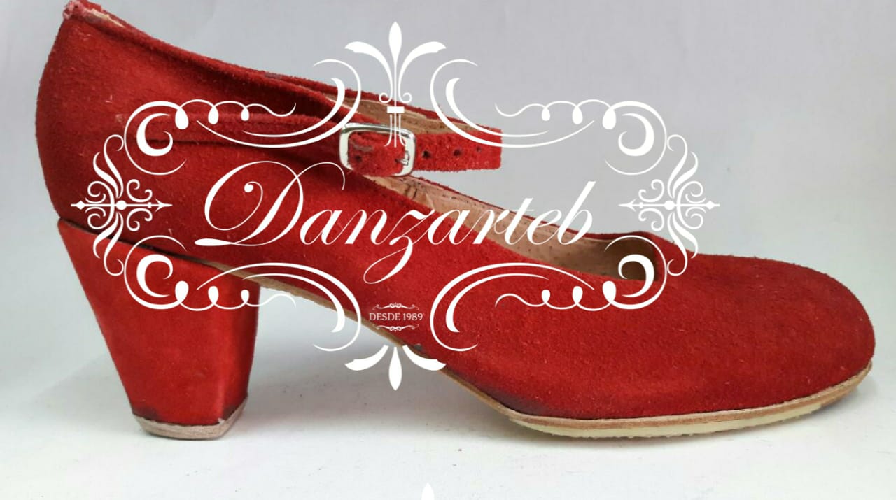 red folklorico shoes