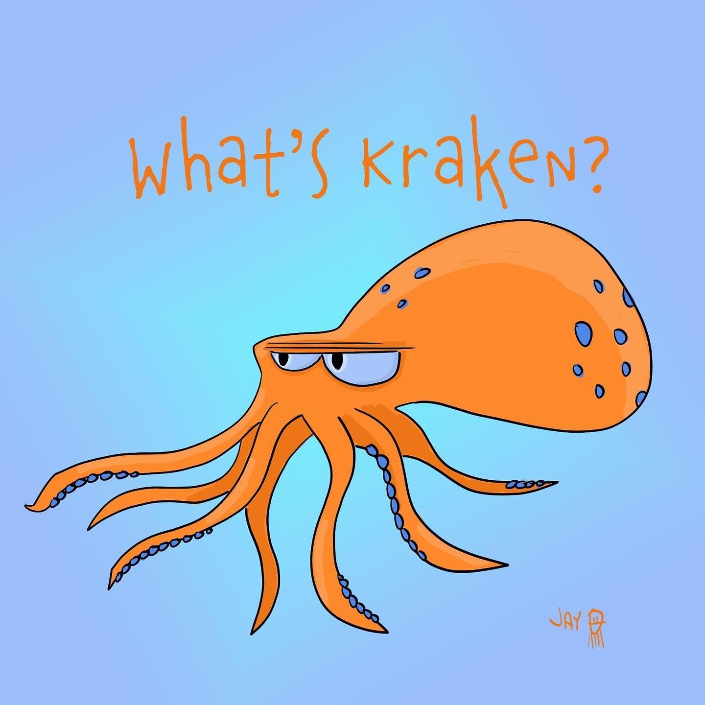 C&rsquo;mon now&hellip; #kracken #octopus #deepsea #cephalopod #digitalart #characterdesign #jaydrawsthings #sillystuff #cmonnow #thatsfunny #oceanlife #sealife